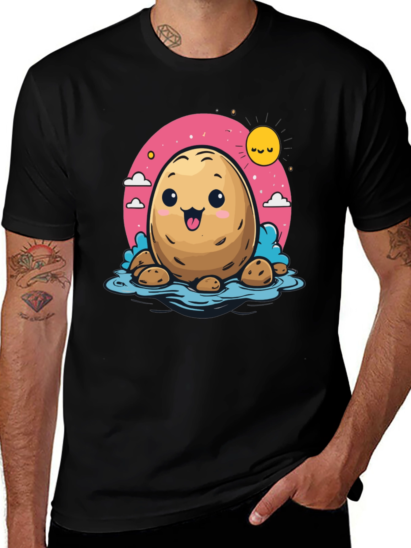 Cute Potato Cartoon T-Shirt