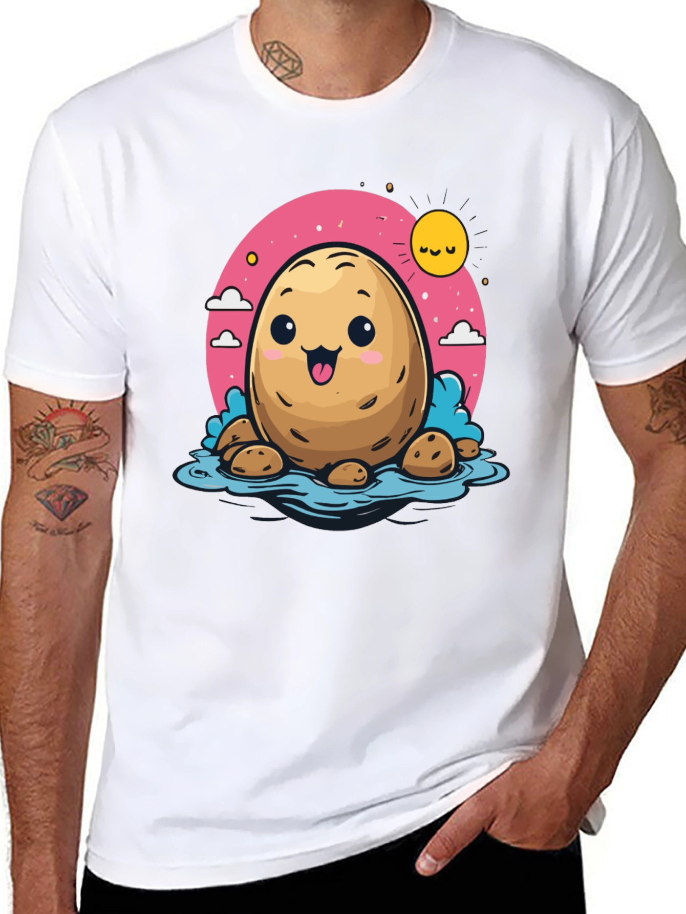 Cute Potato Cartoon T-Shirt