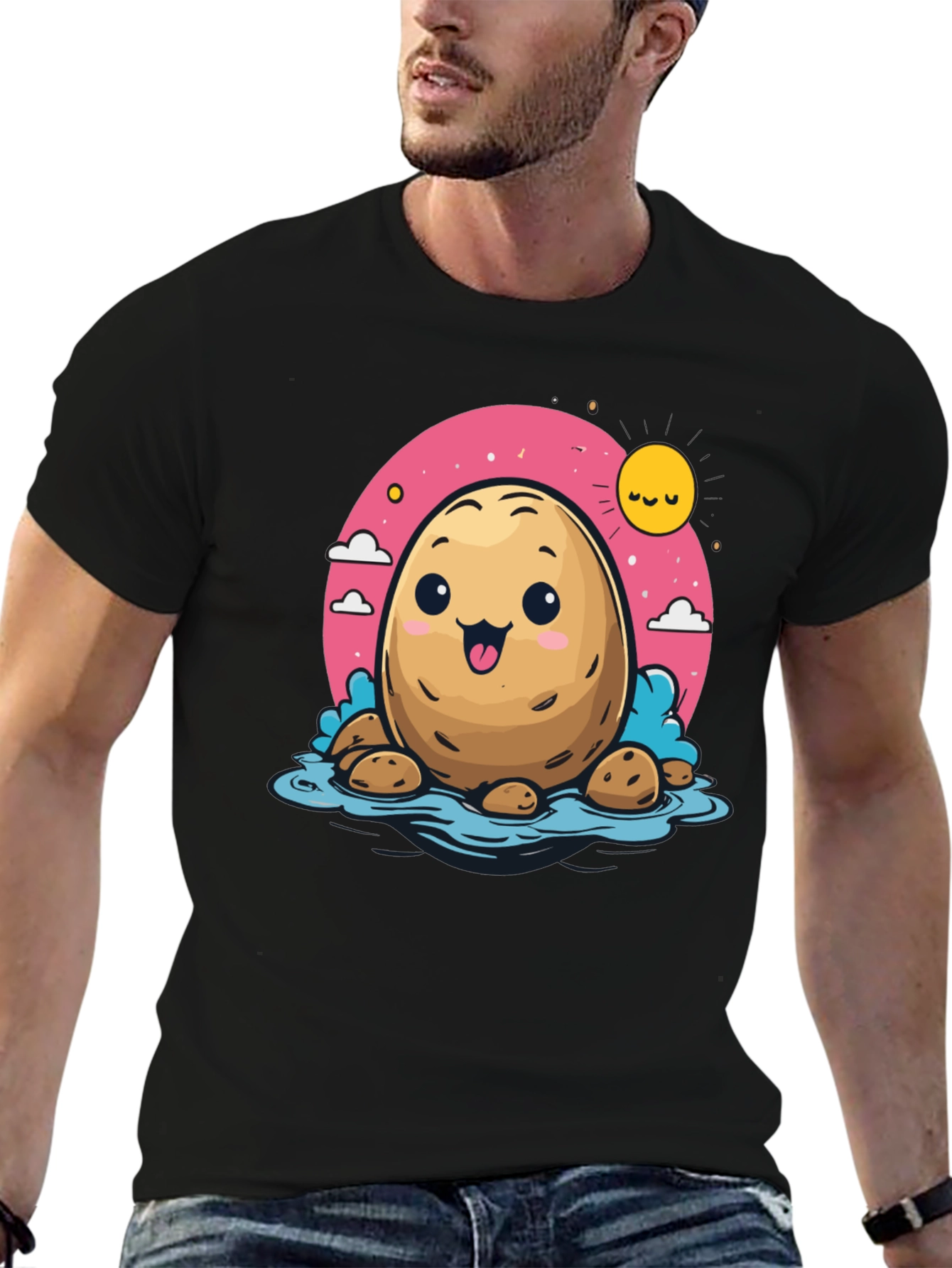 Cute Potato Cartoon T-Shirt
