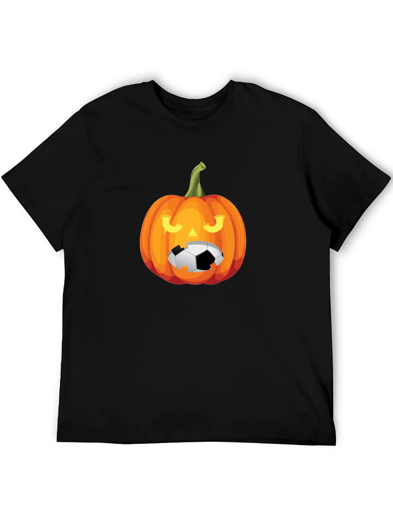 Halloween Soccer Pumpkin Graphic Tee