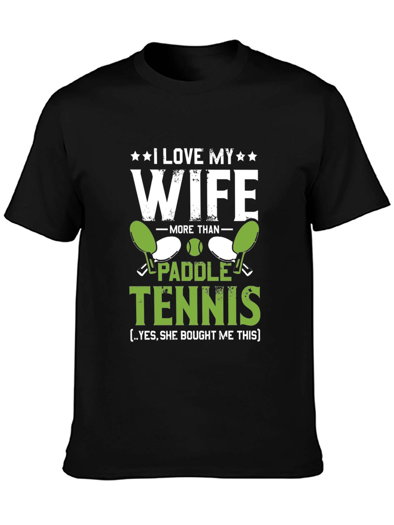I Love My Wife Paddle Tennis Graphic T-Shirt