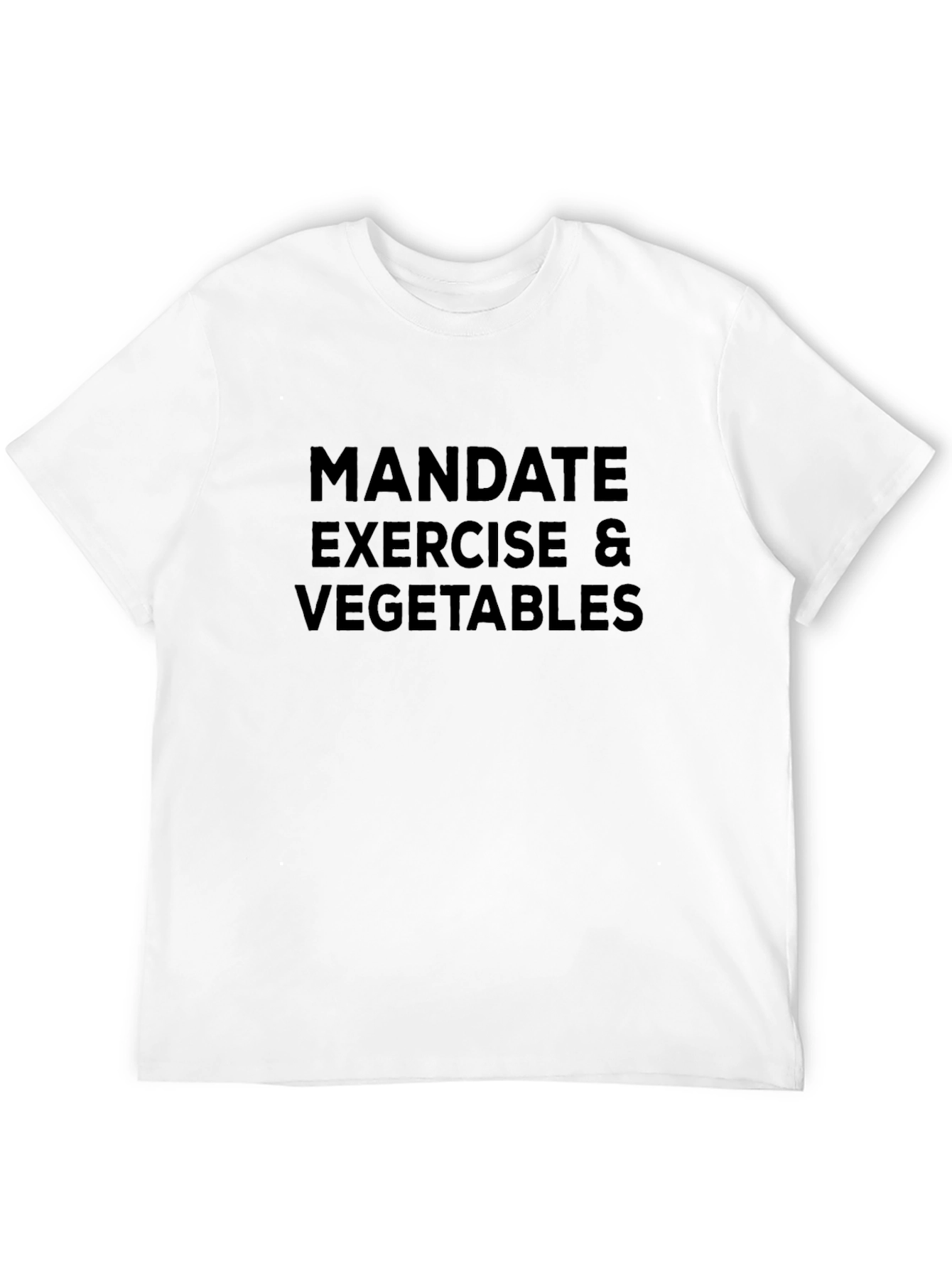 Mandate Exercise & Vegetables Black T-Shirt