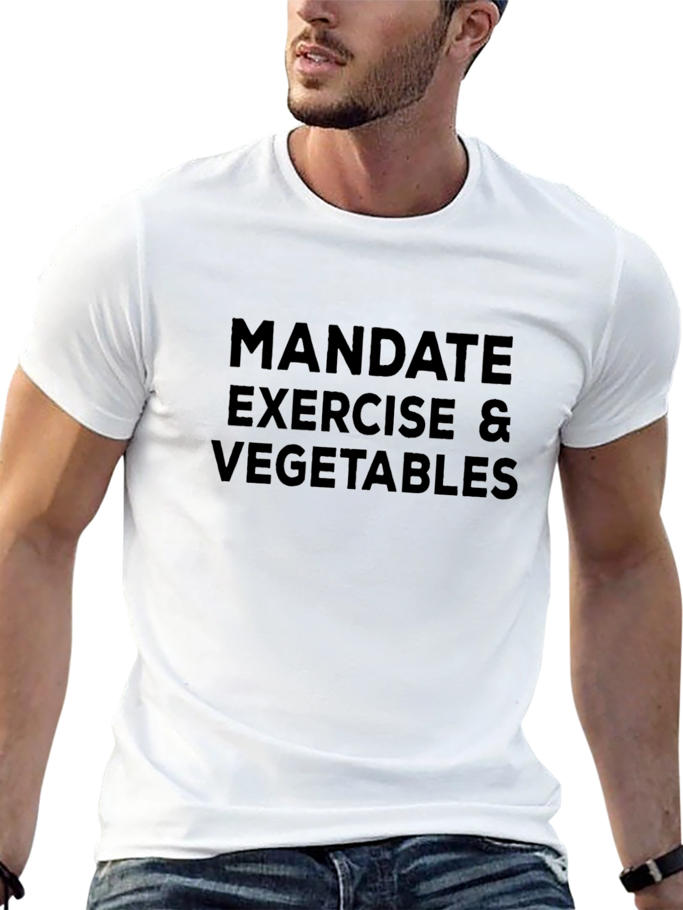 Mandate Exercise & Vegetables Black T-Shirt
