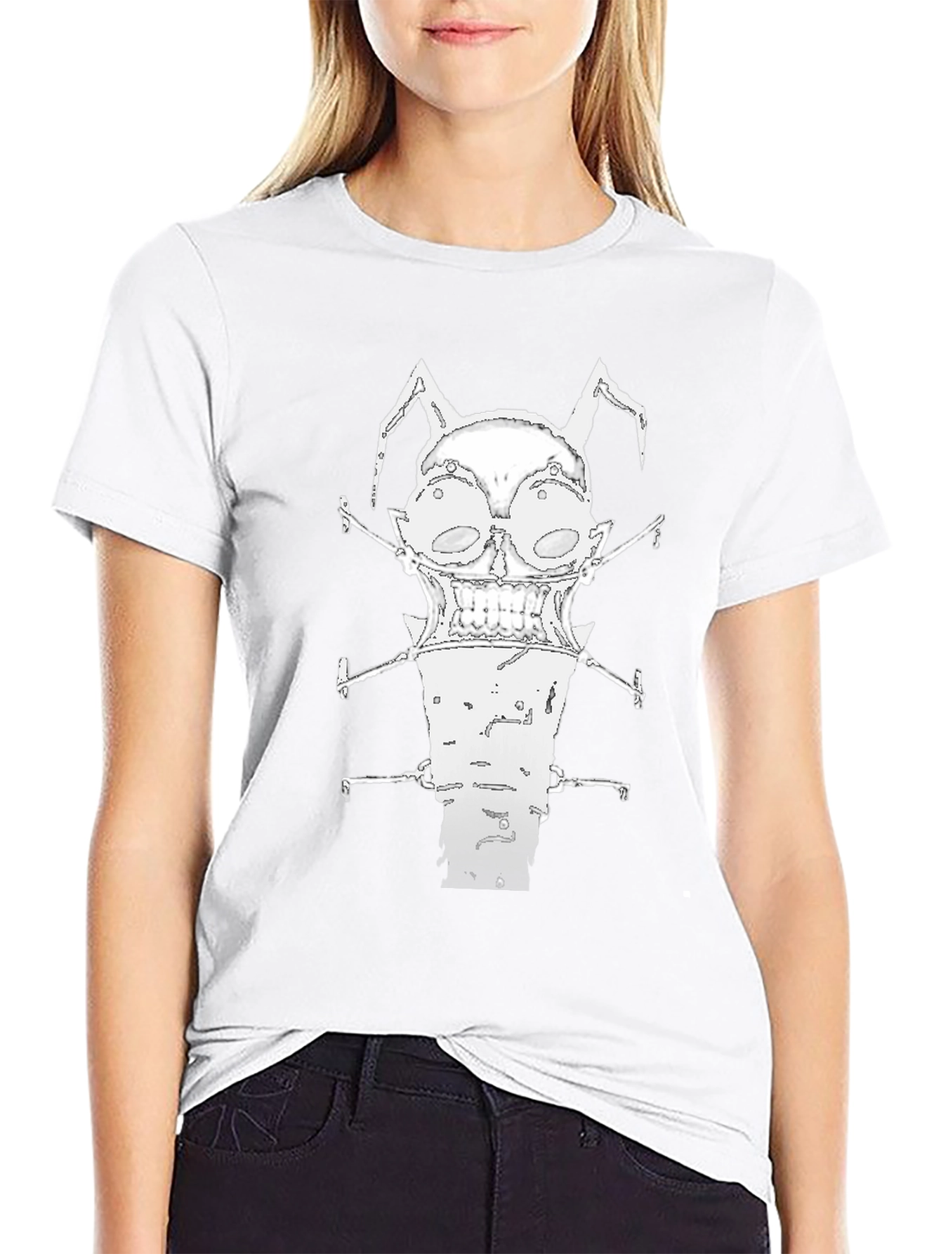 Unique Graphic Print Black Crew Neck T-Shirt