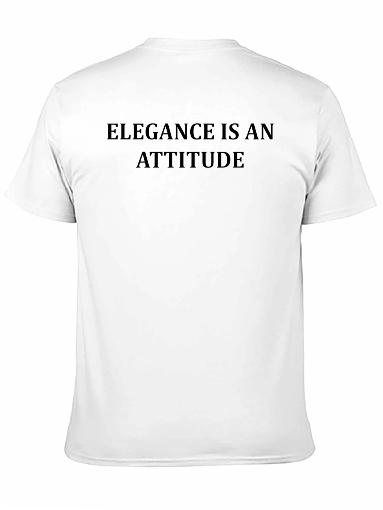Elegance is an Attitude Black Graphic T-Shirt