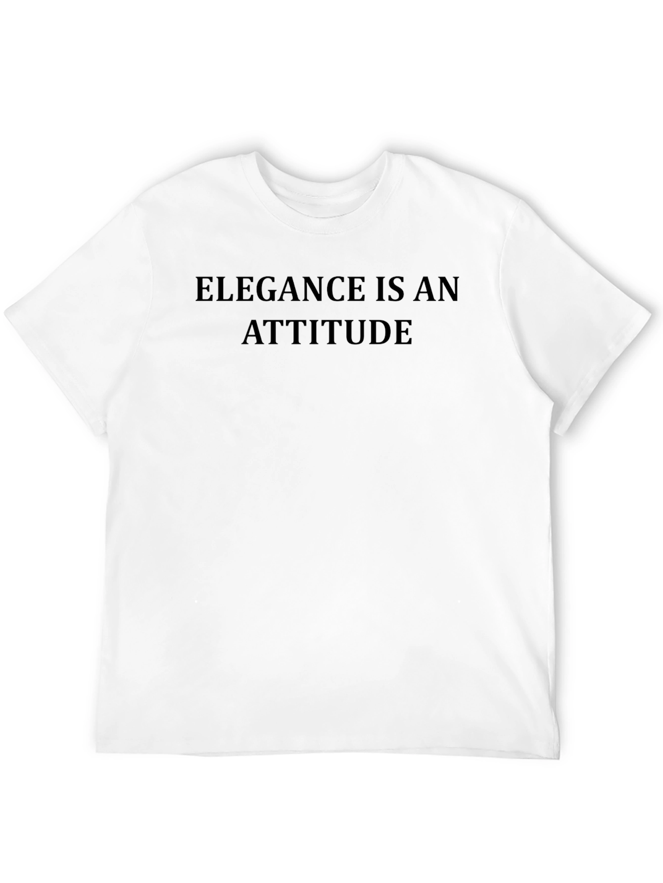 Elegance is an Attitude Black Graphic T-Shirt