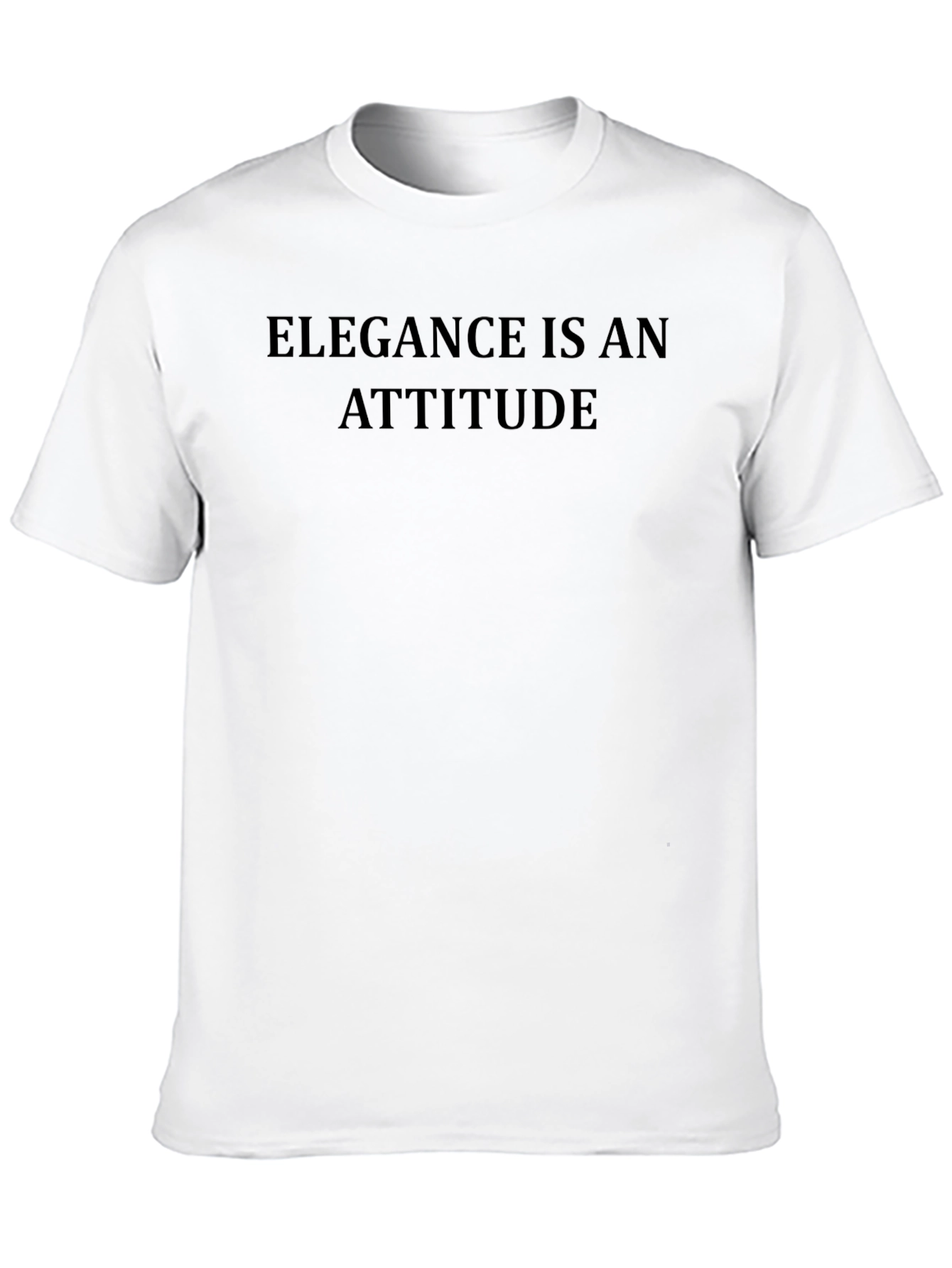 Elegance is an Attitude Black Graphic T-Shirt
