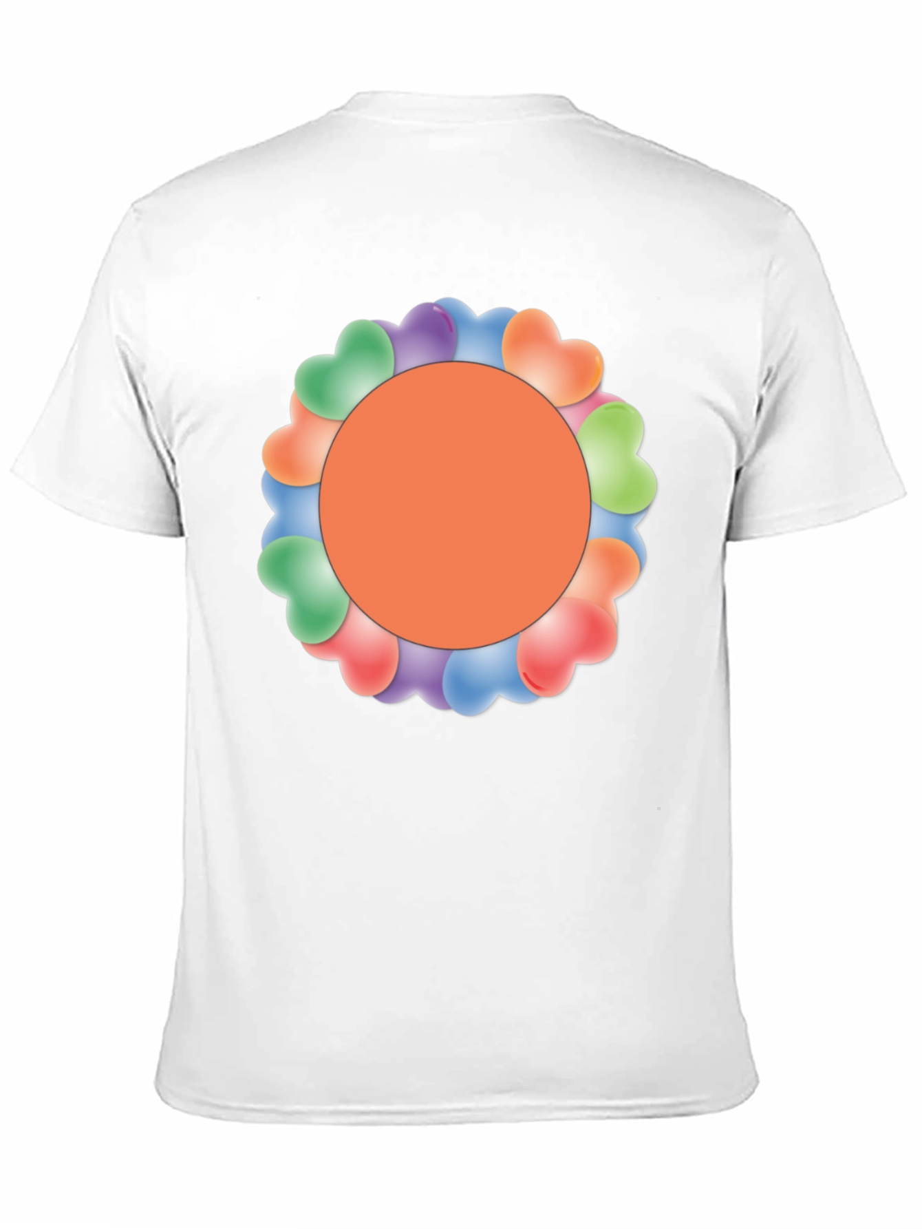 Heart Balloon Circle Graphic Tee - Trendy Style