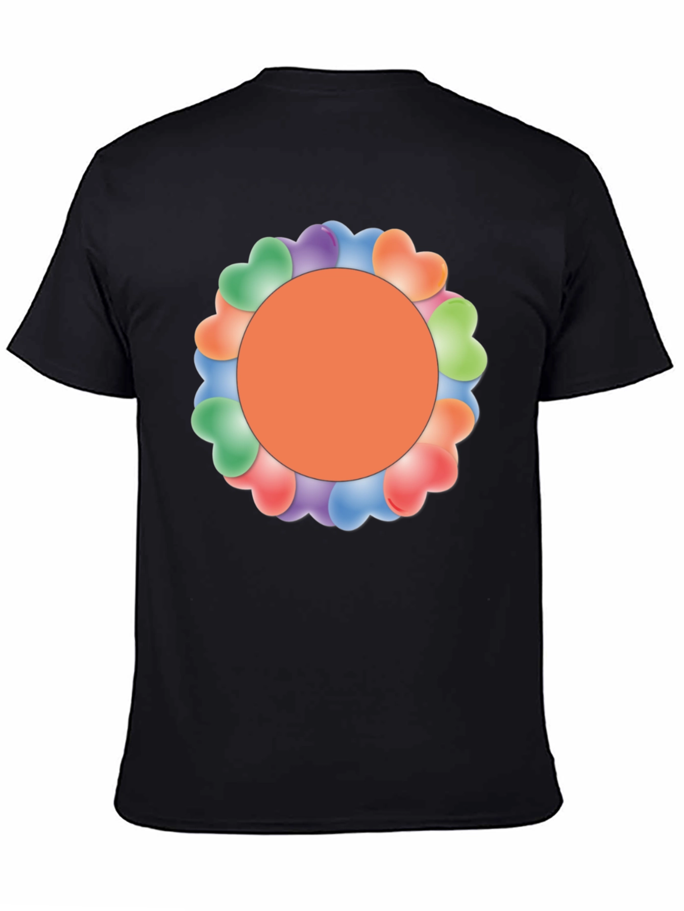 Heart Balloon Circle Graphic Tee - Trendy Style