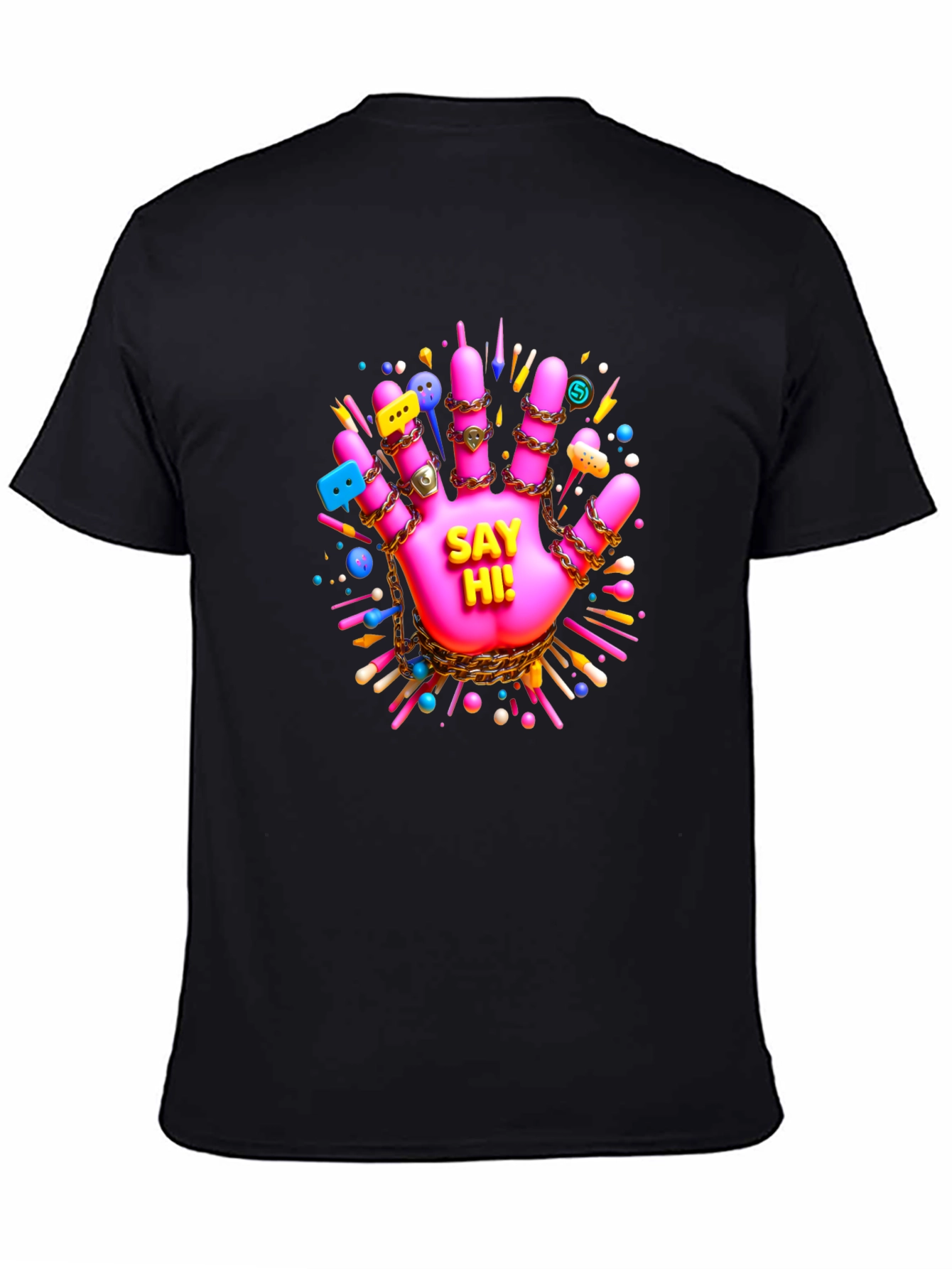 Say Hi! Funky Hand Graphic Tee