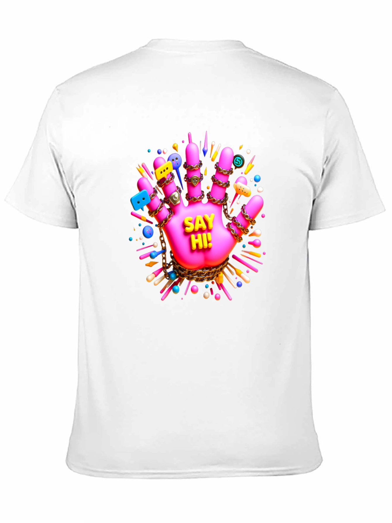 Say Hi! Funky Hand Graphic Tee