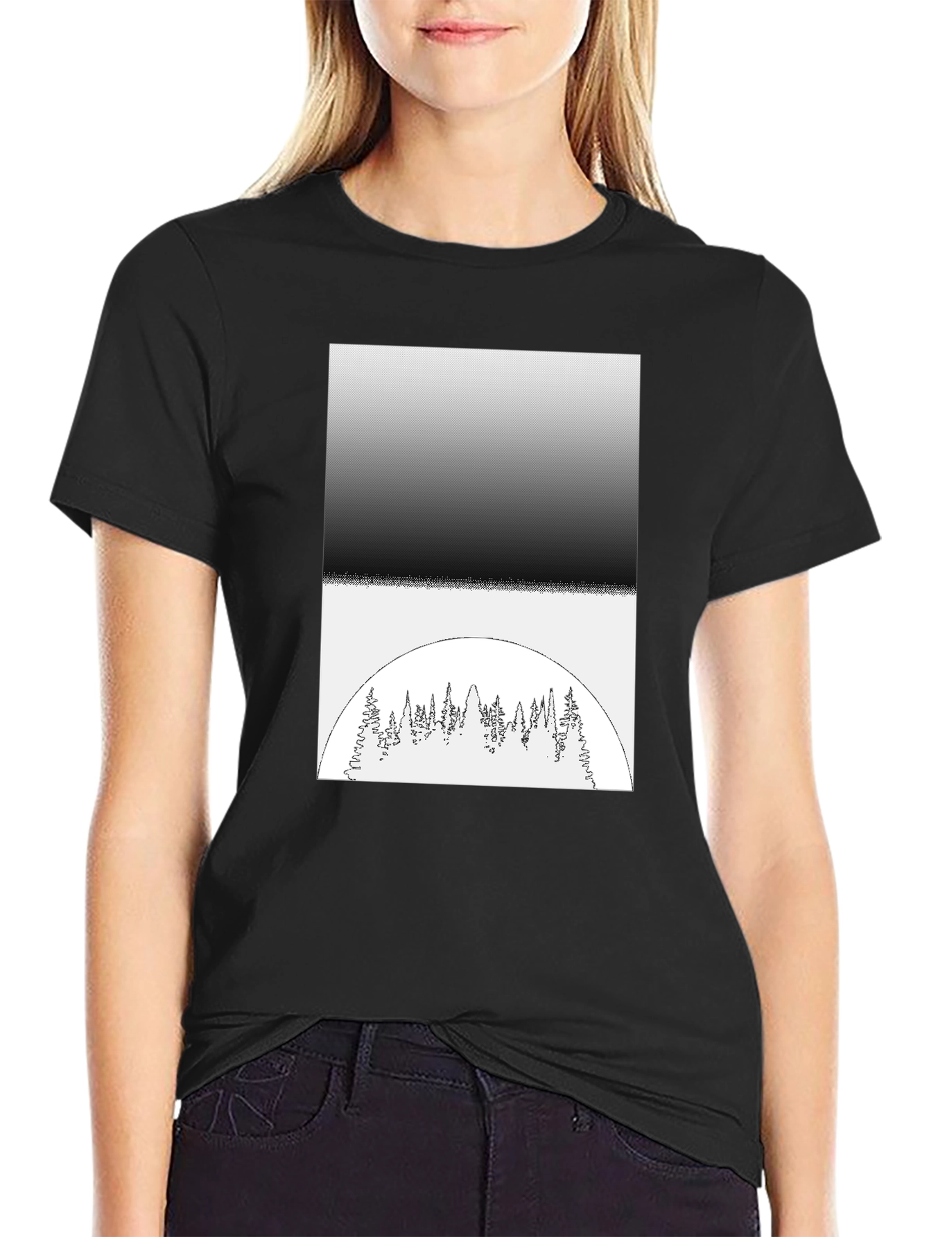 Monochrome Forest Graphic Tee