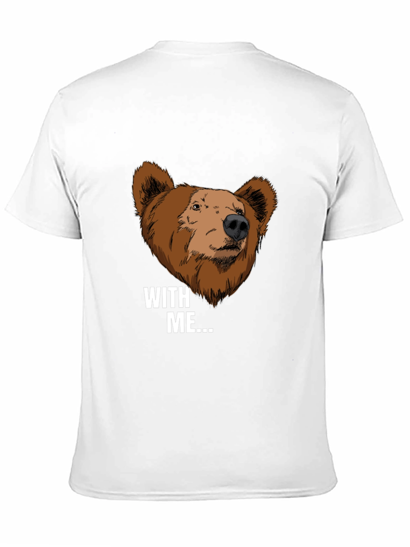 Bear With Me Graphic Tee - Black Cotton T-Shirt