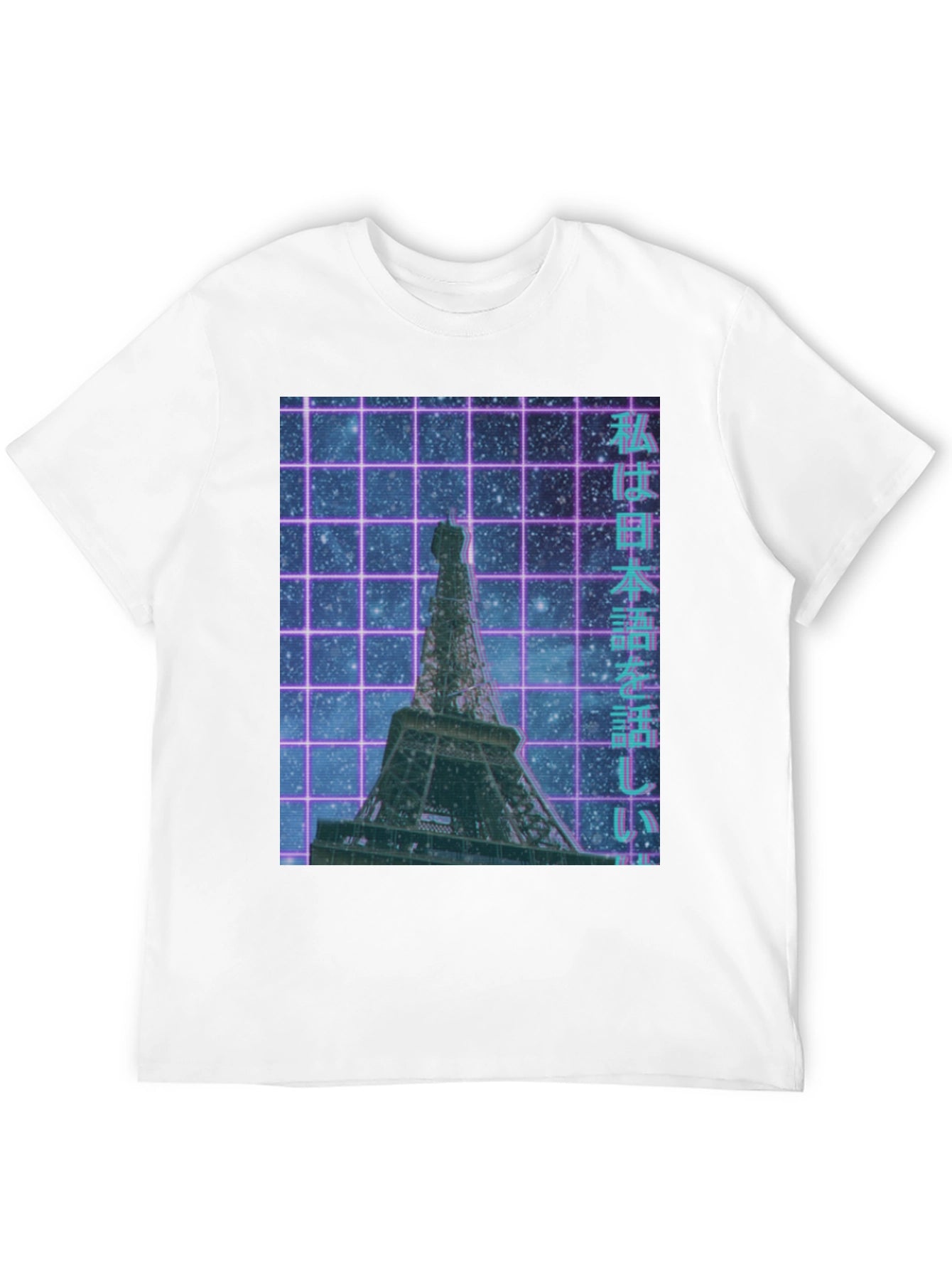 Vaporwave Eiffel Tower Graphic Tee