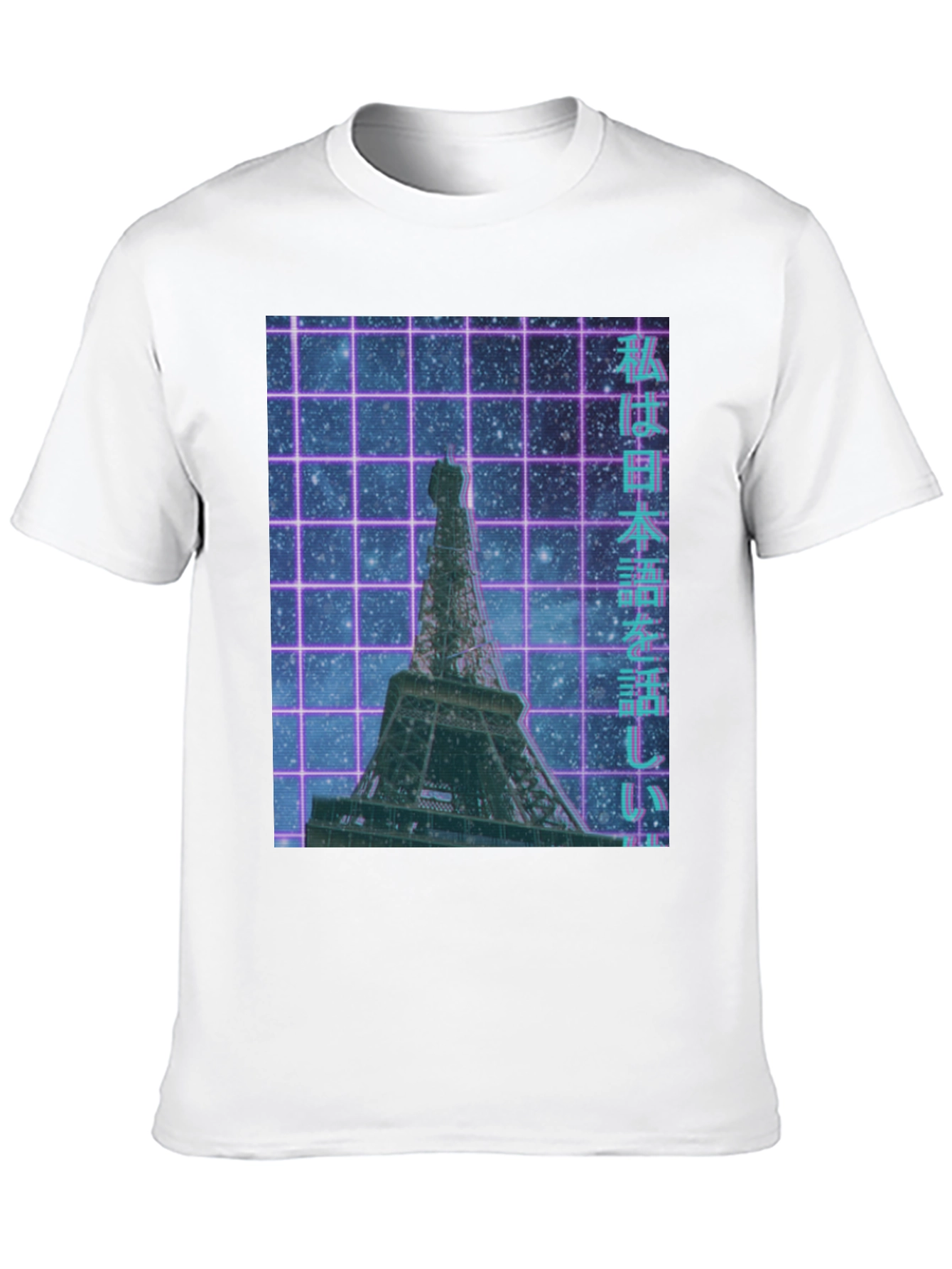 Vaporwave Eiffel Tower Graphic Tee
