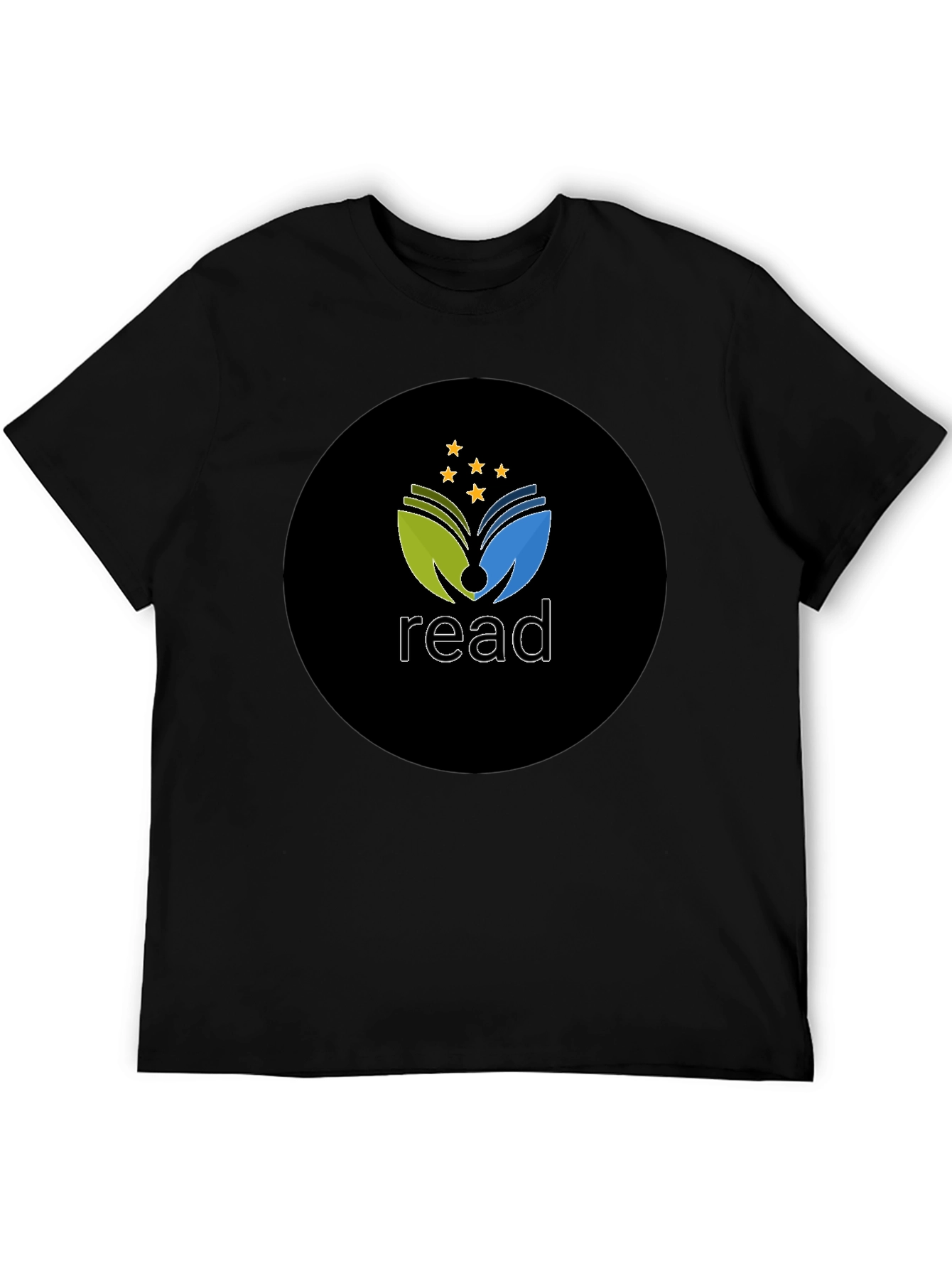 Read T-Shirt - Black Cotton Blend Graphic Tee