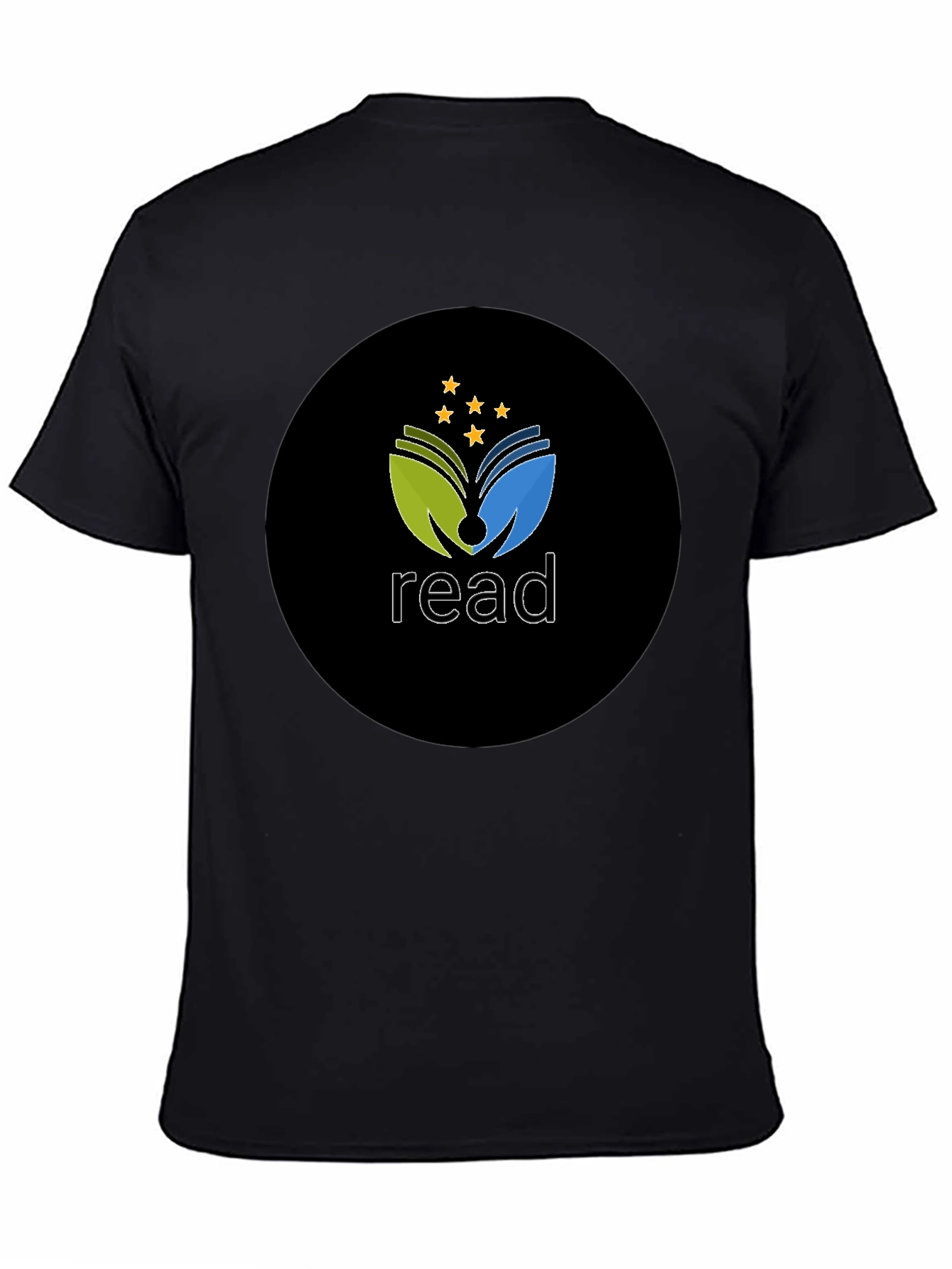 Read T-Shirt - Black Cotton Blend Graphic Tee