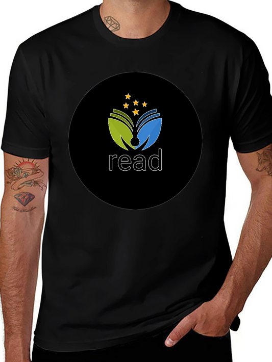 Read T-Shirt - Black Cotton Blend Graphic Tee