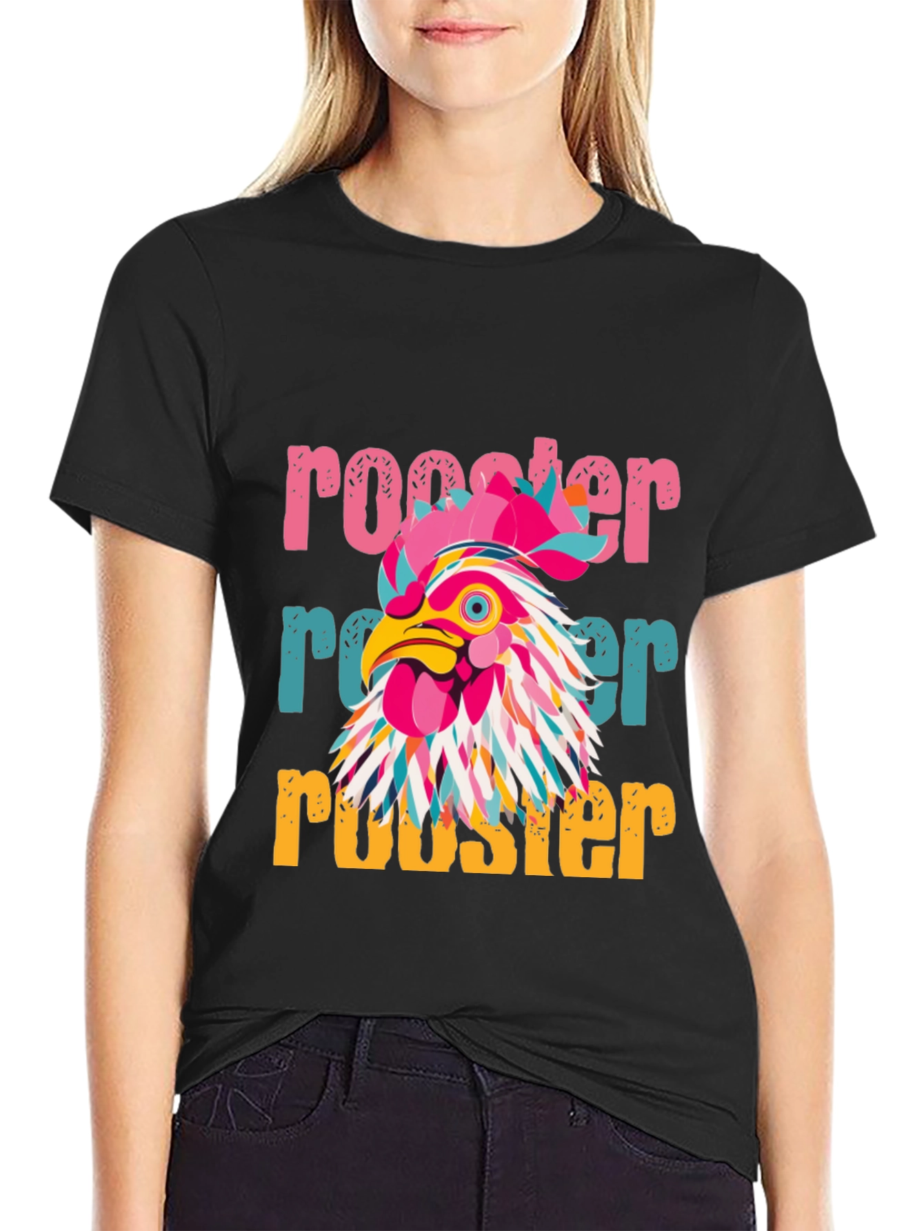 Rooster Graphic Tee - Vibrant & Unique Design
