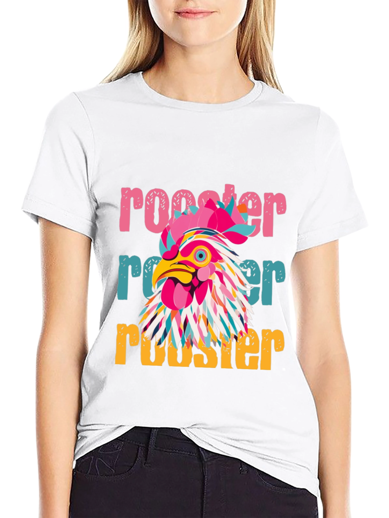 Rooster Graphic Tee - Vibrant & Unique Design