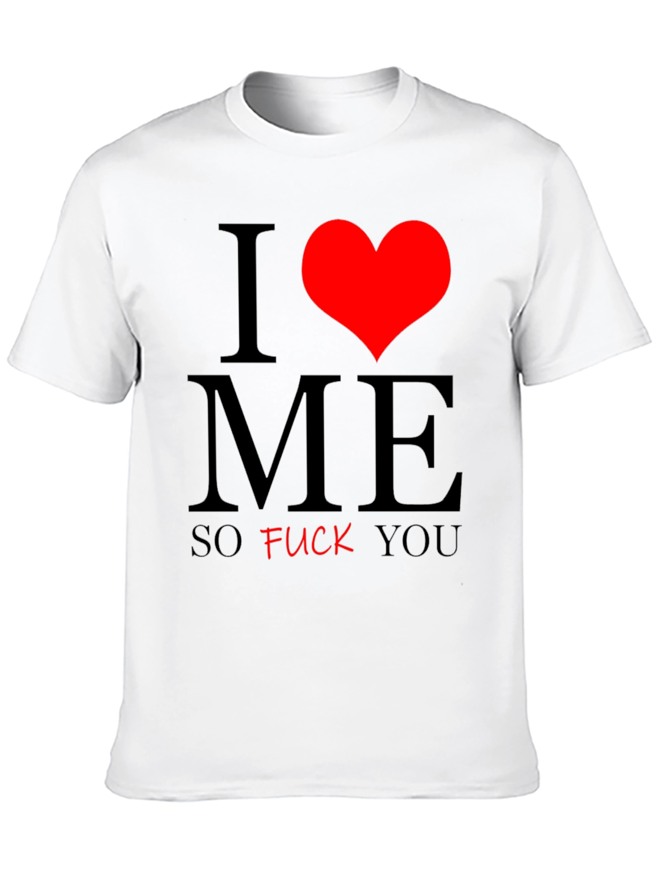 I Heart ME Funny Graphic T-Shirt - Black Tee
