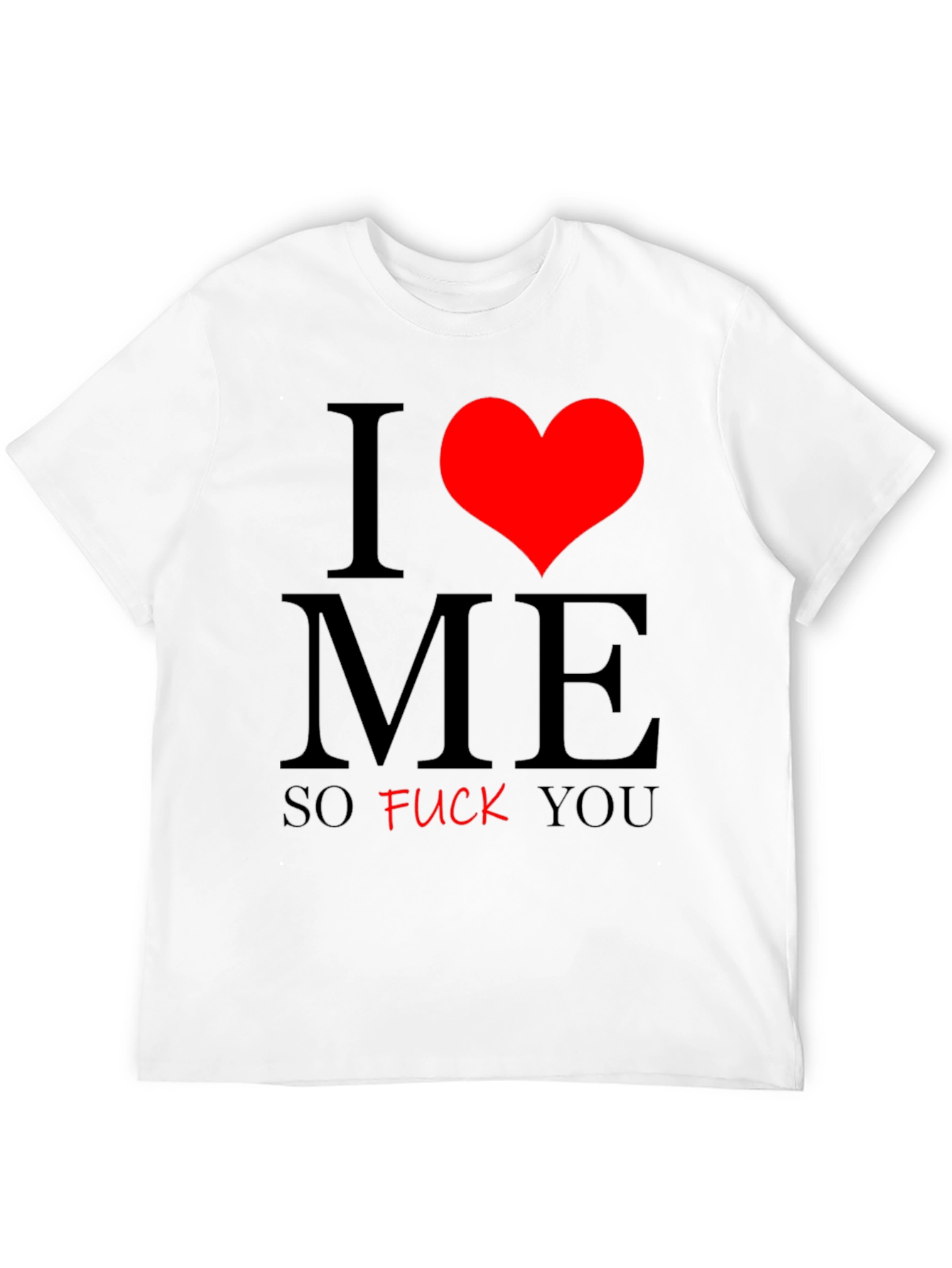 I Heart ME Funny Graphic T-Shirt - Black Tee