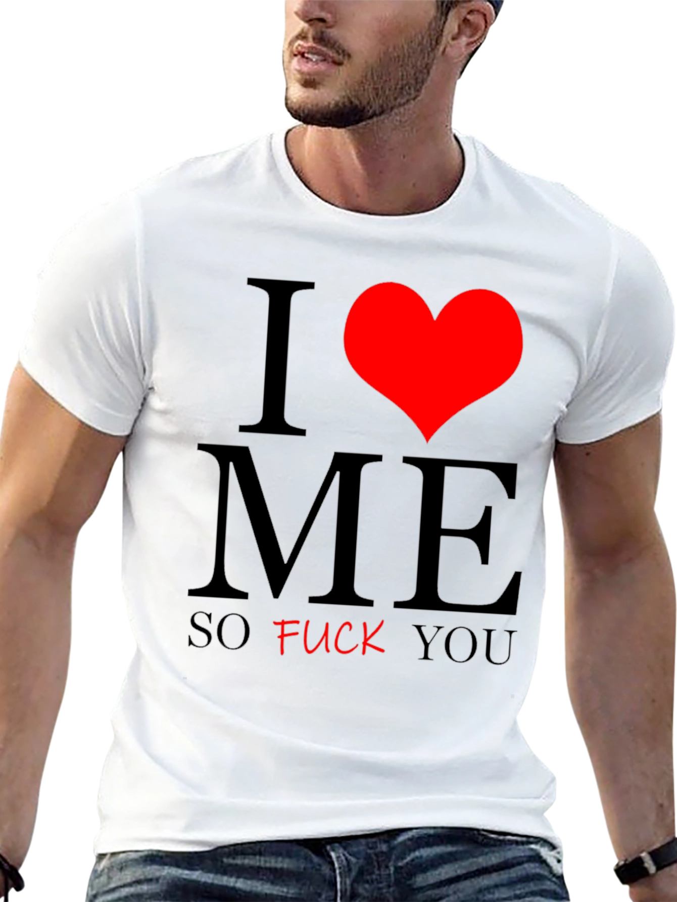 I Heart ME Funny Graphic T-Shirt - Black Tee