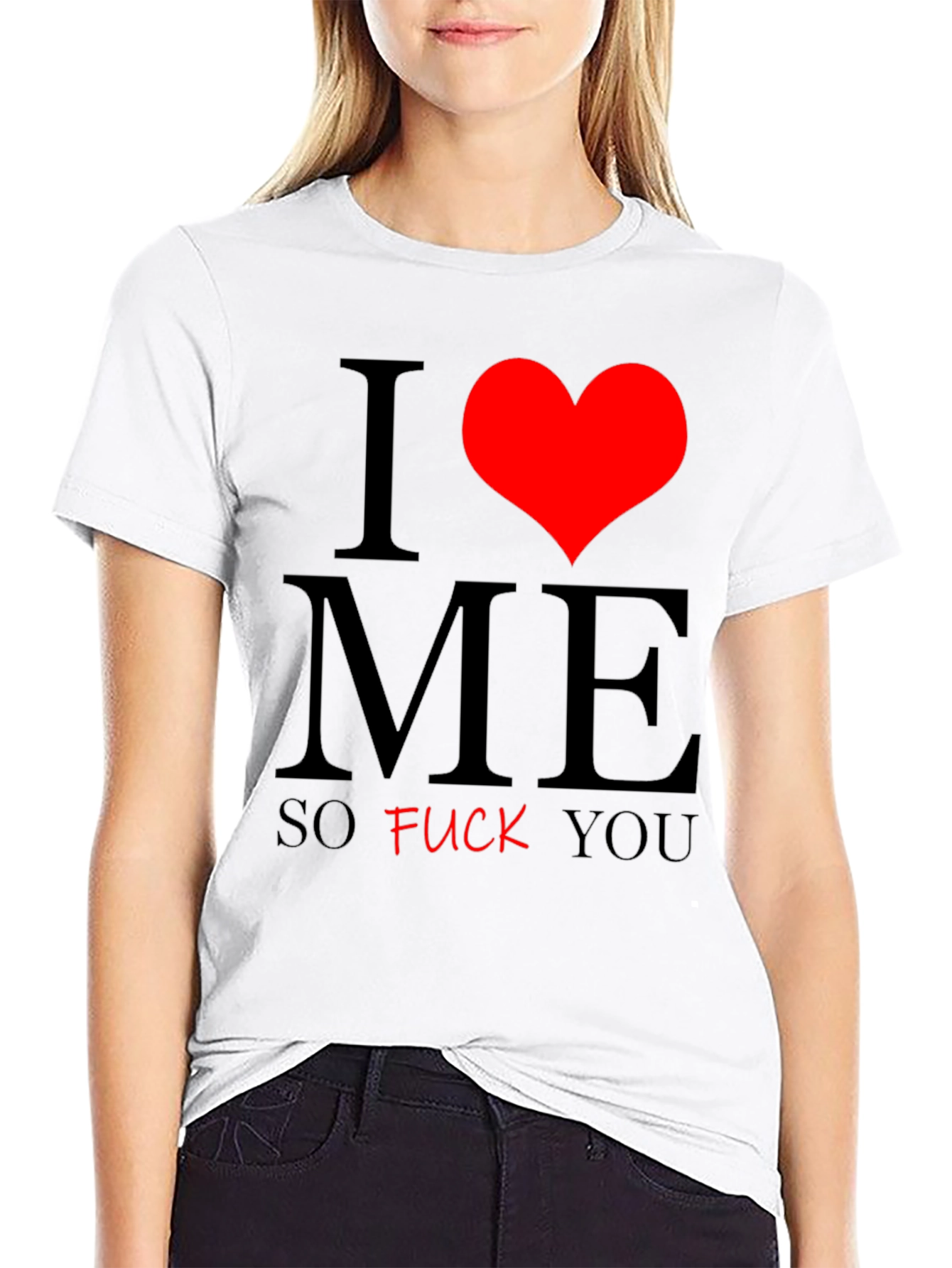 I Heart ME Funny Graphic T-Shirt - Black Tee