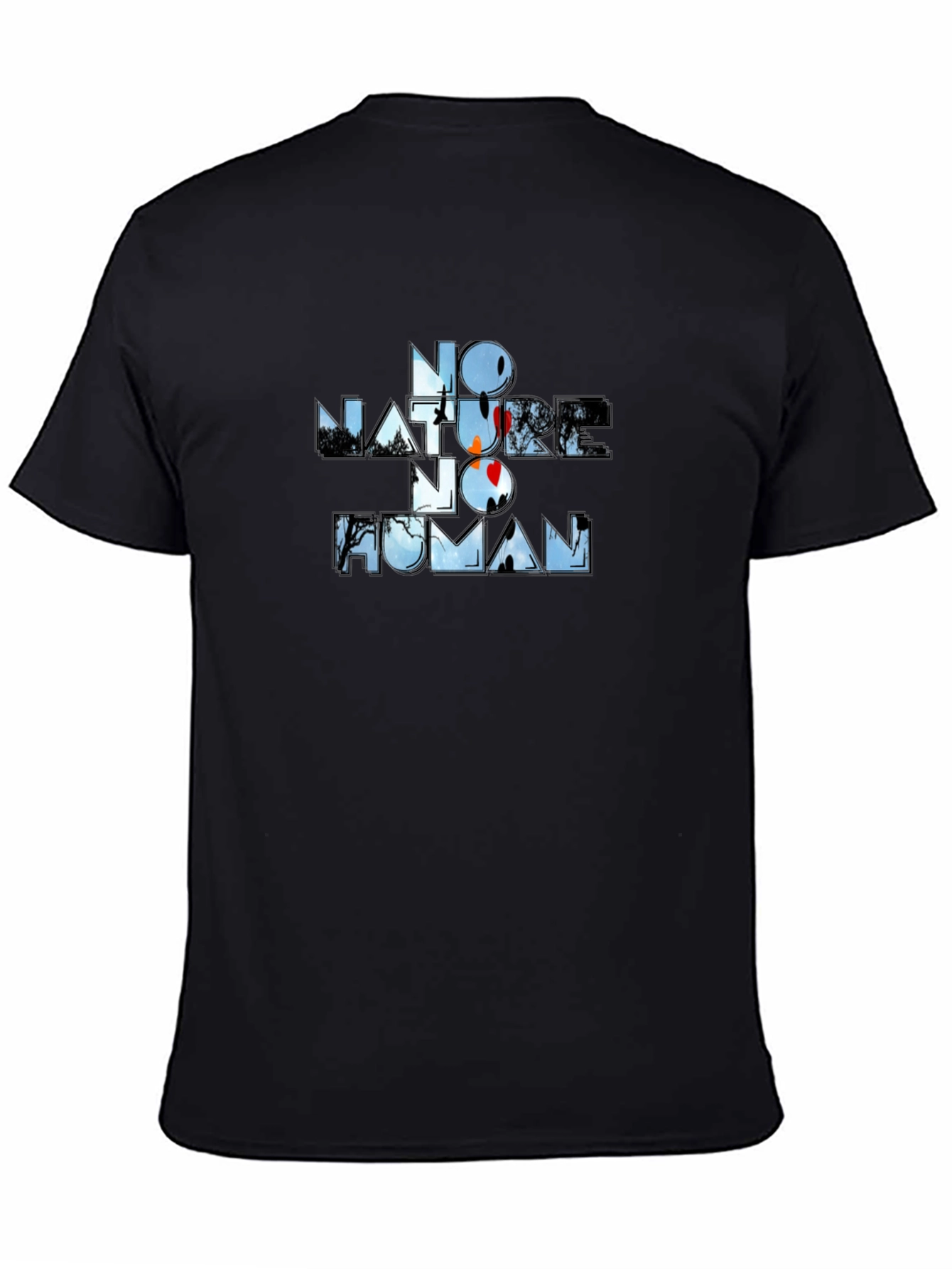 No Nature No Human Graphic Tee - Black
