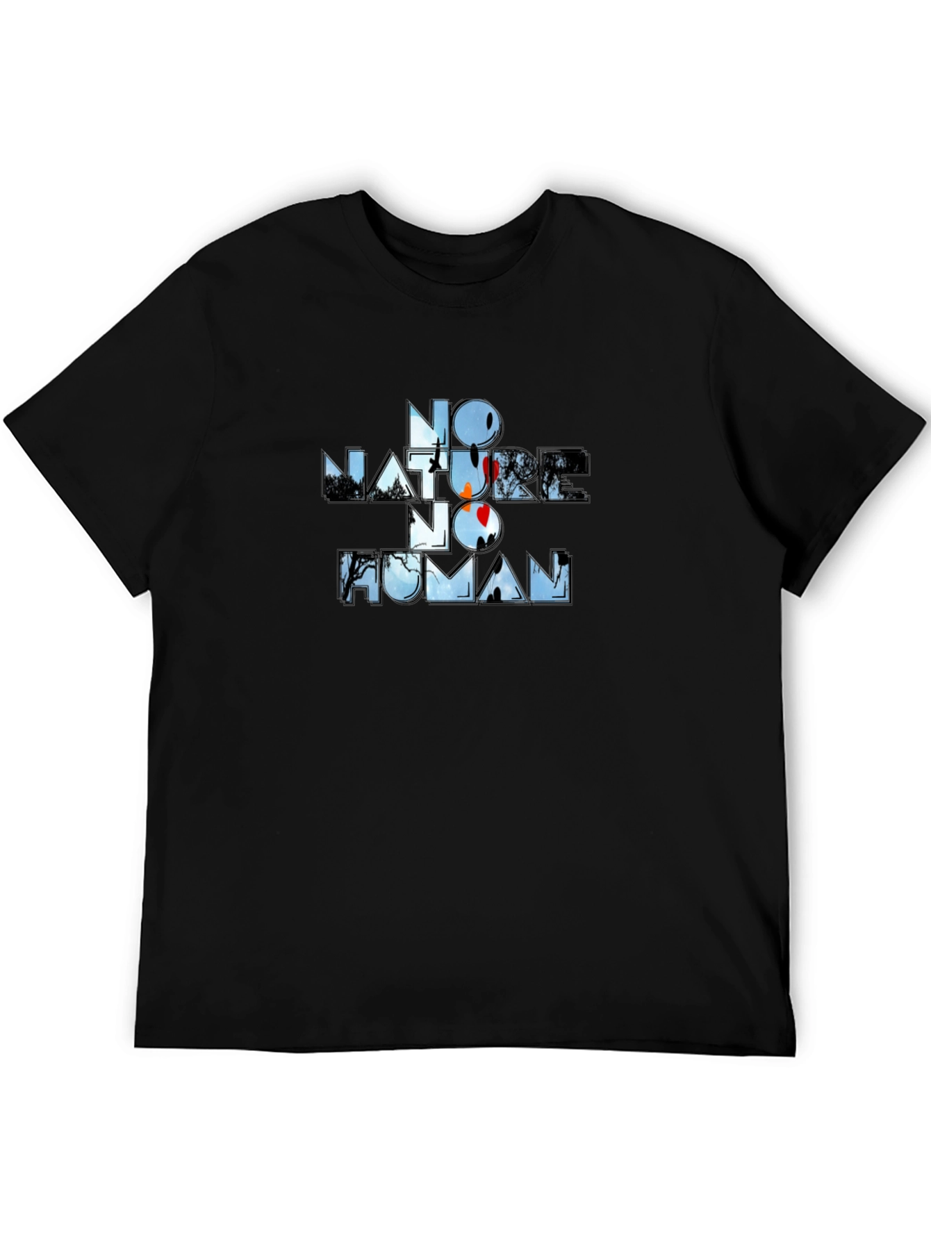No Nature No Human Graphic Tee - Black