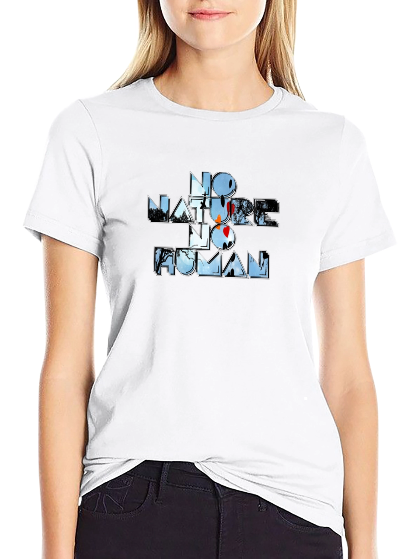 No Nature No Human Graphic Tee - Black