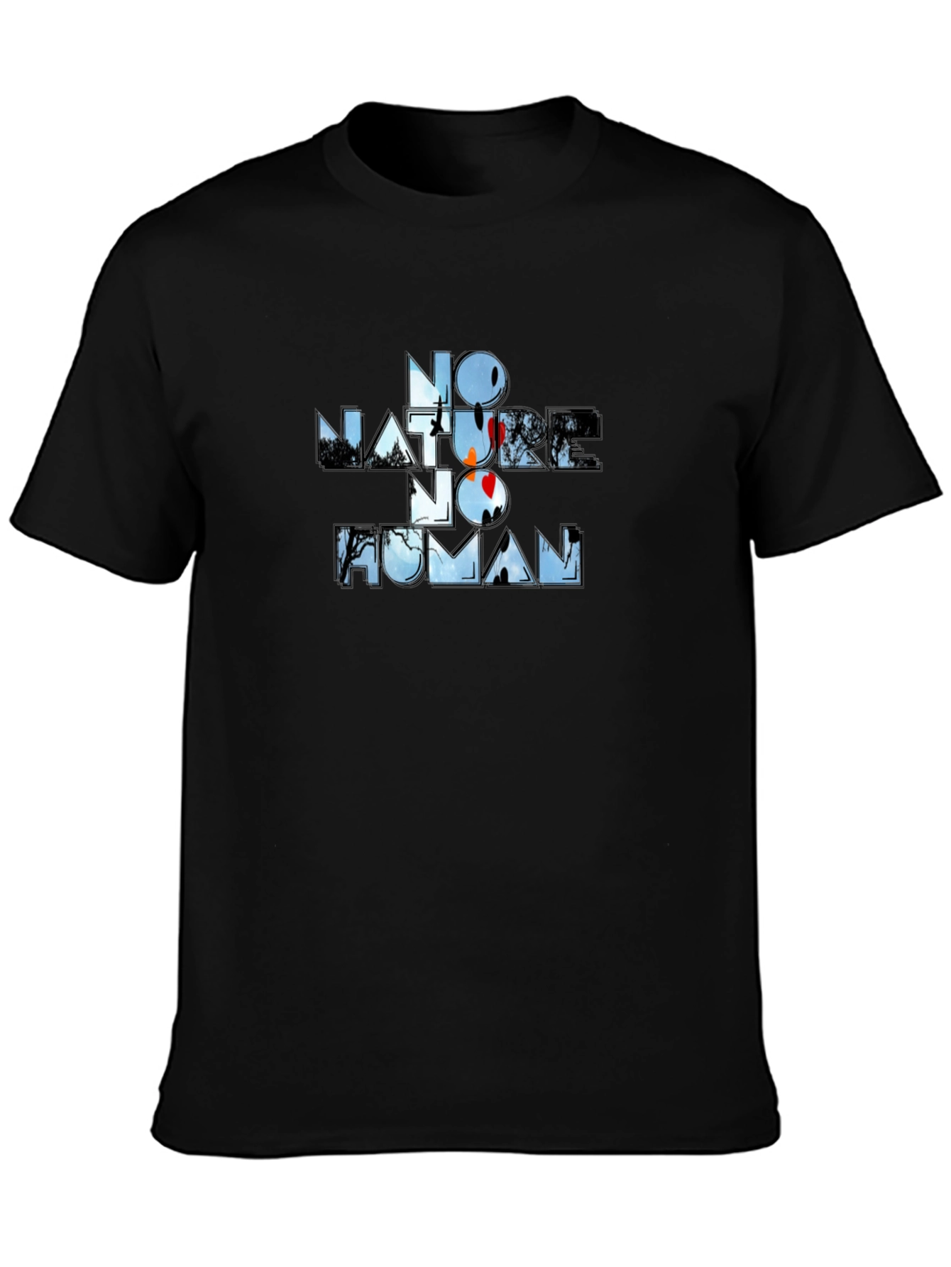 No Nature No Human Graphic Tee - Black