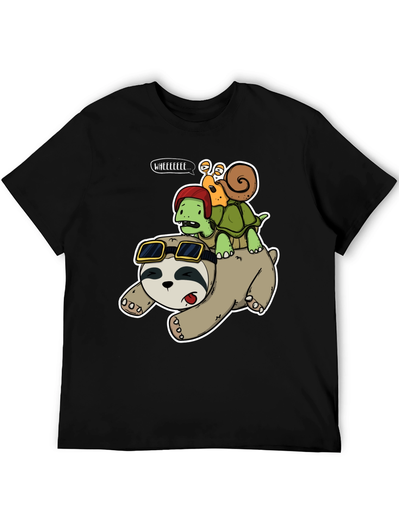 Sloth Turtle and Snail Adventure T-Shirt