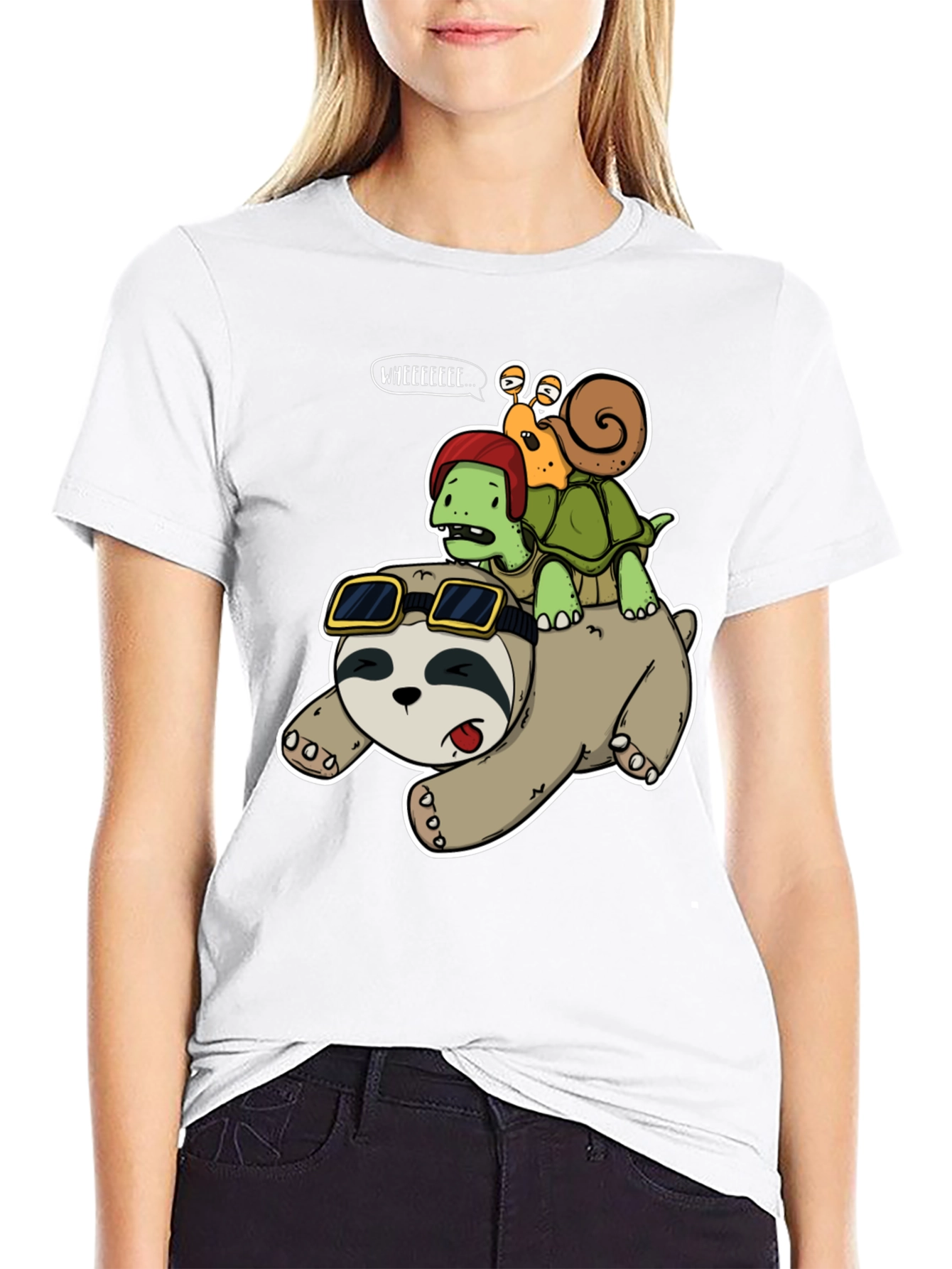Sloth Turtle and Snail Adventure T-Shirt