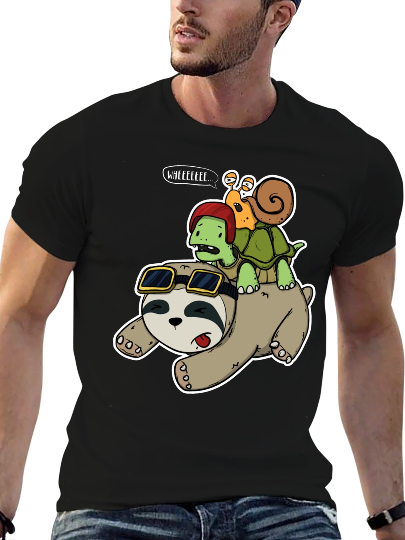 Sloth Turtle and Snail Adventure T-Shirt