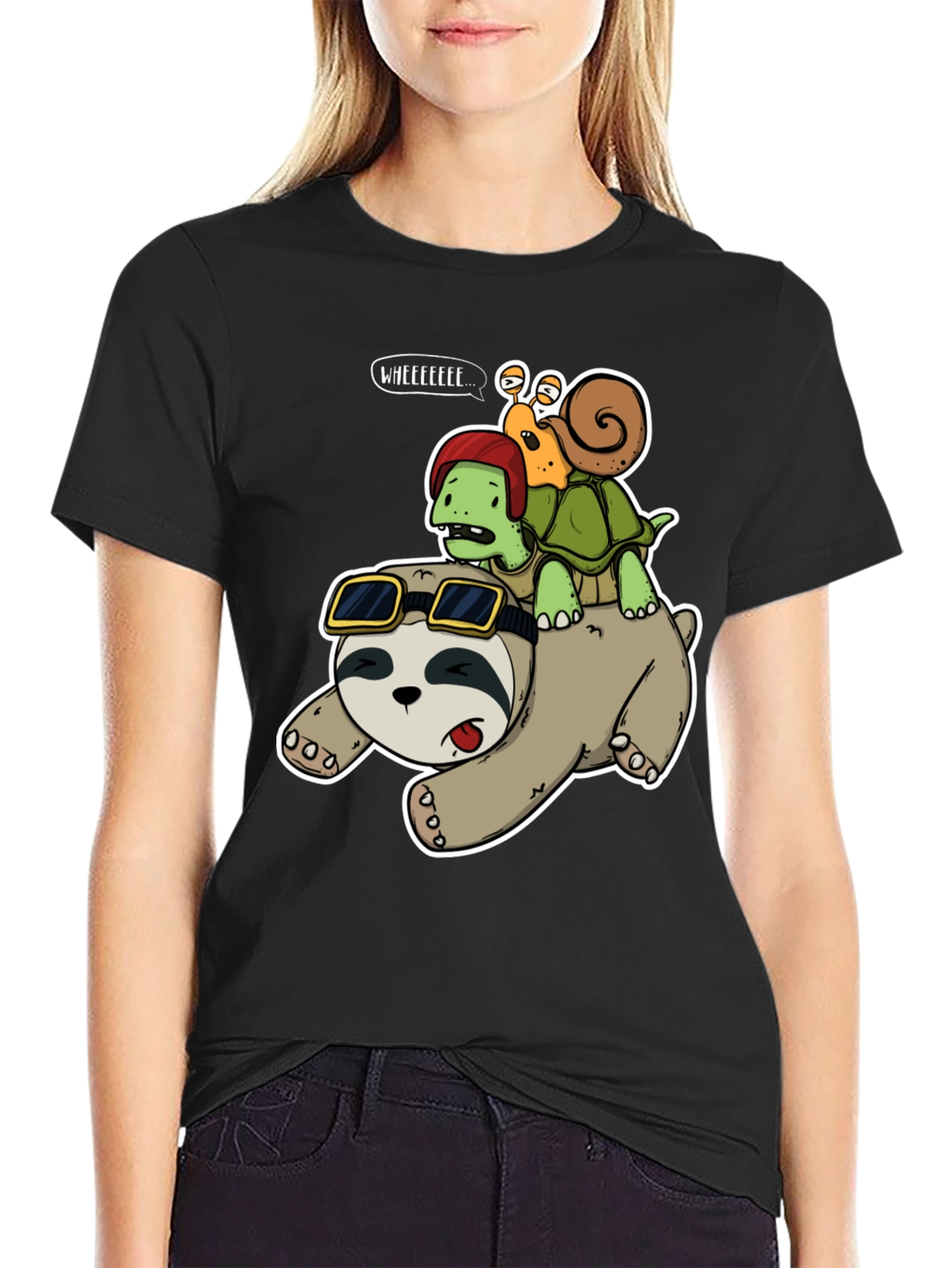 Sloth Turtle and Snail Adventure T-Shirt