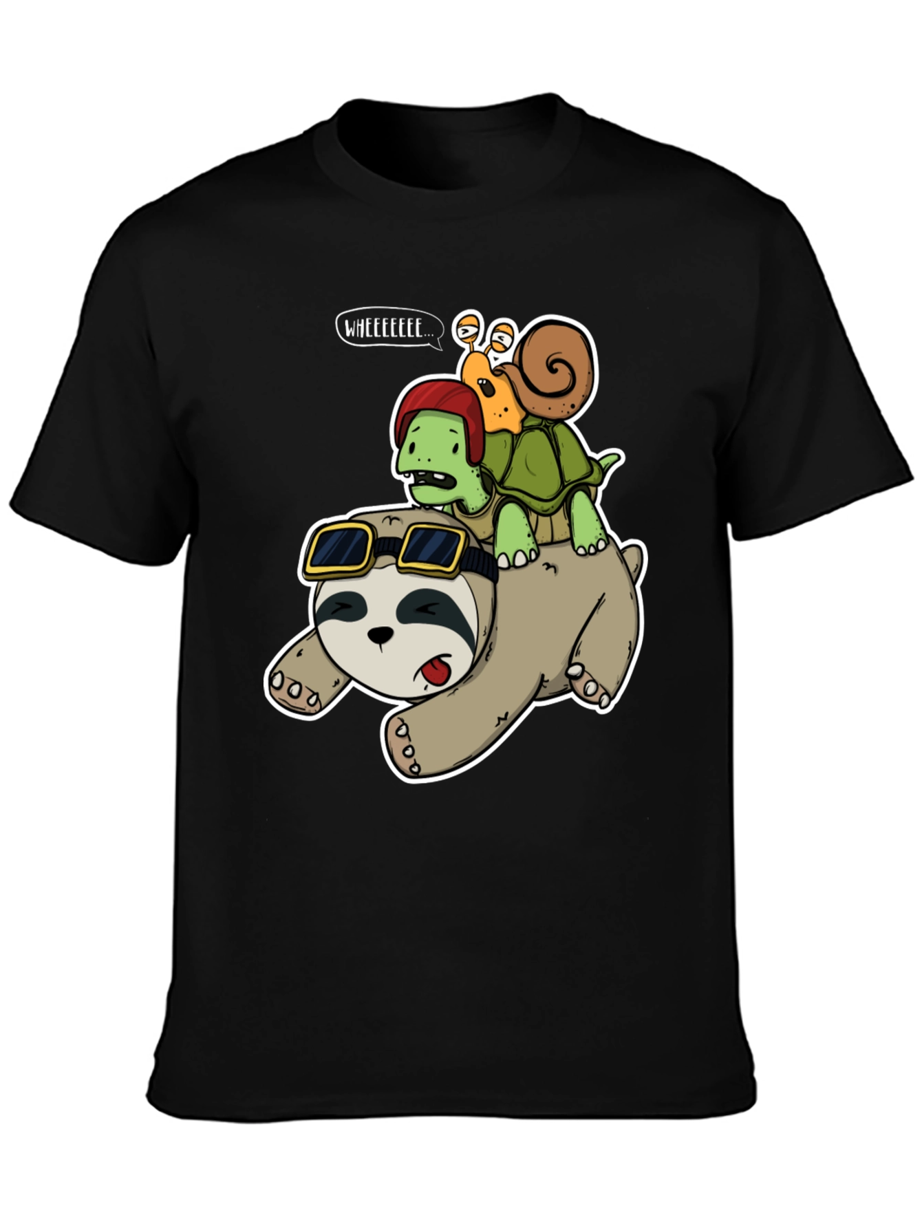 Sloth Turtle and Snail Adventure T-Shirt