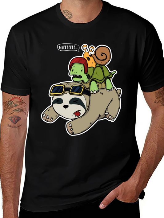 Sloth Turtle and Snail Adventure T-Shirt