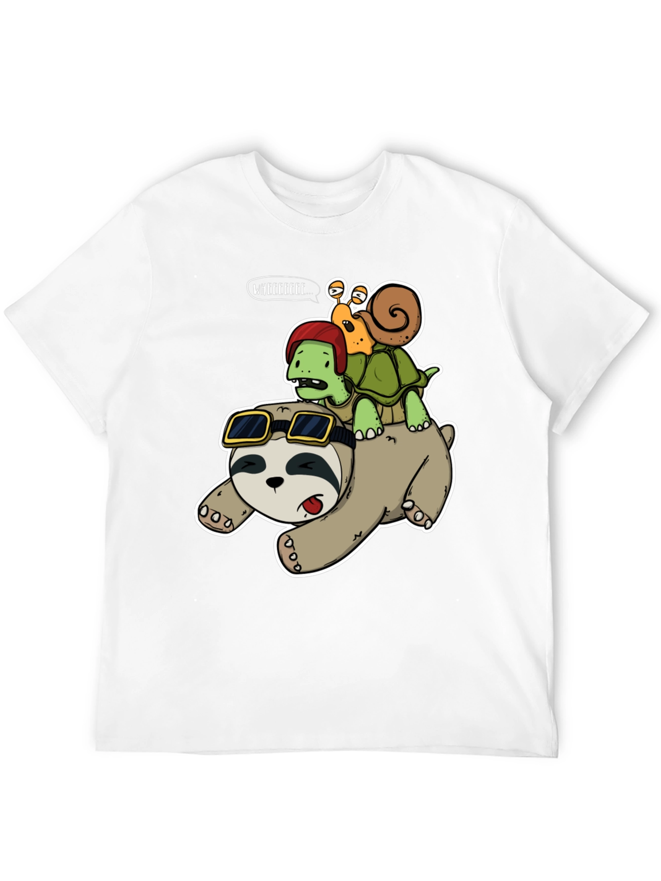 Sloth Turtle and Snail Adventure T-Shirt