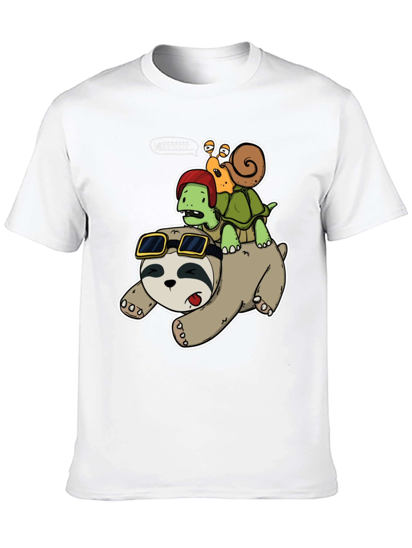 Sloth Turtle and Snail Adventure T-Shirt
