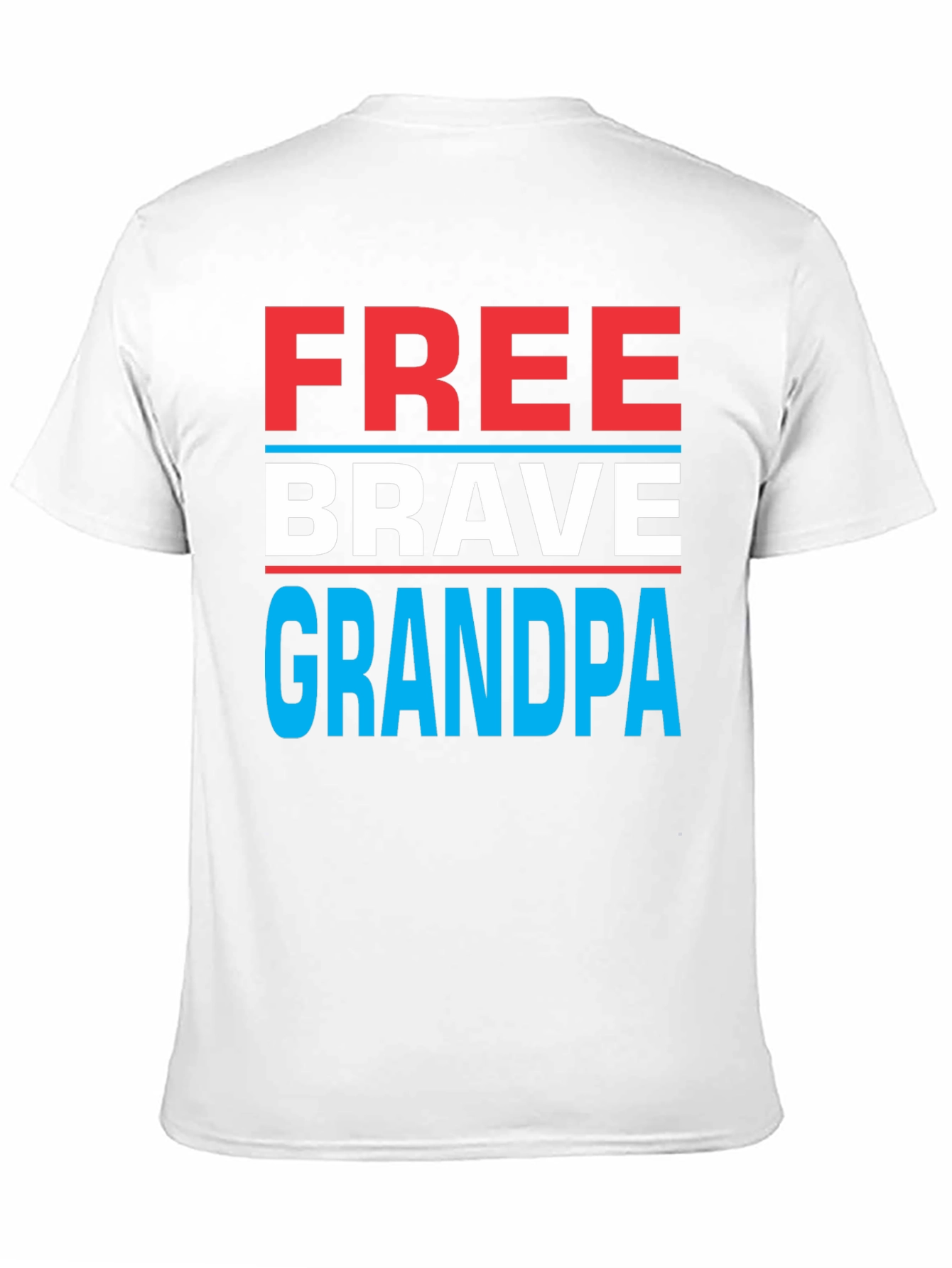 Free Brave Grandpa Graphic T-Shirt - Patriotic Design