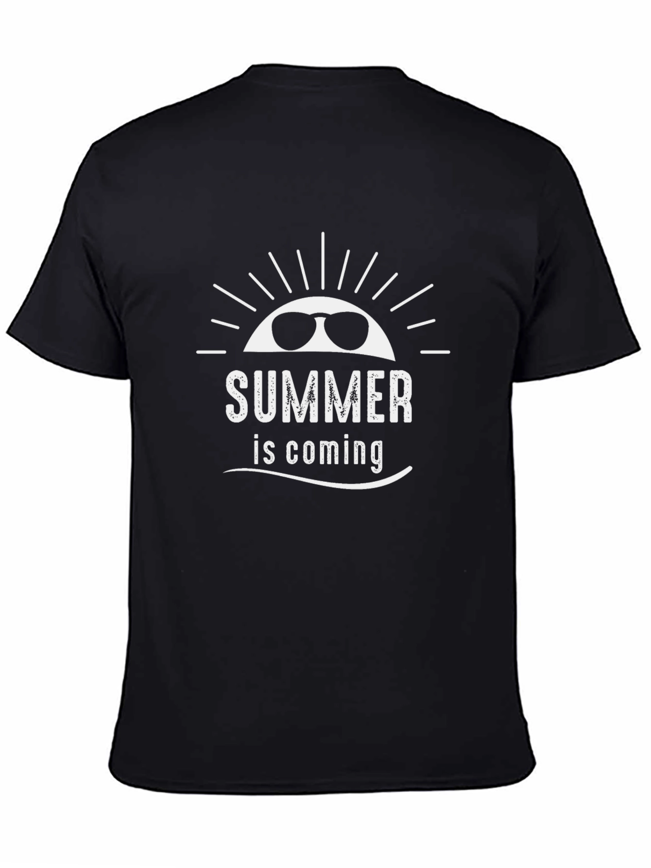 Summer is Coming Graphic Black T-Shirt