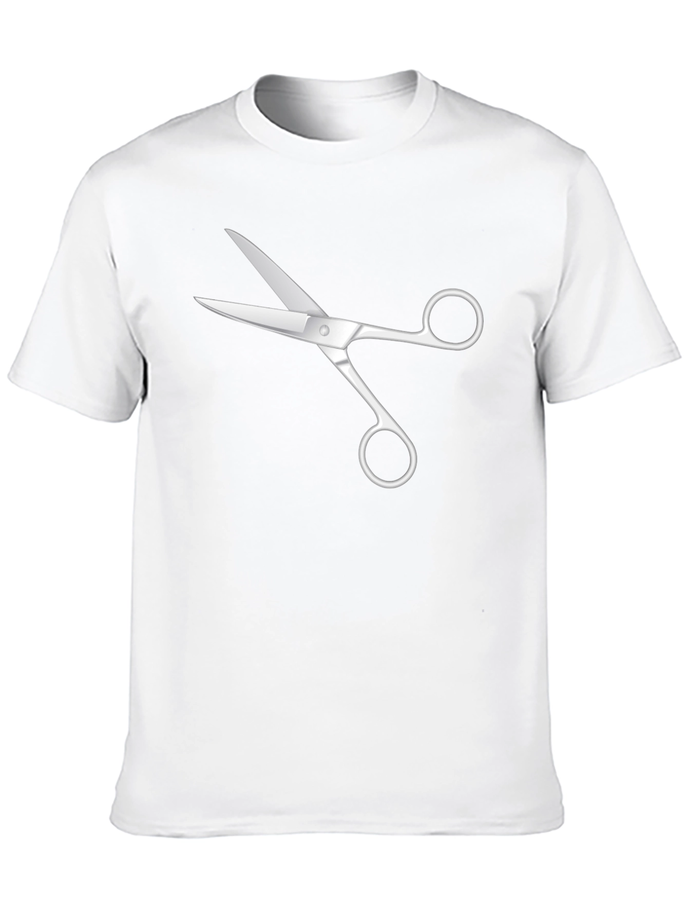 Scissors Graphic Tee - Black Cotton T-Shirt