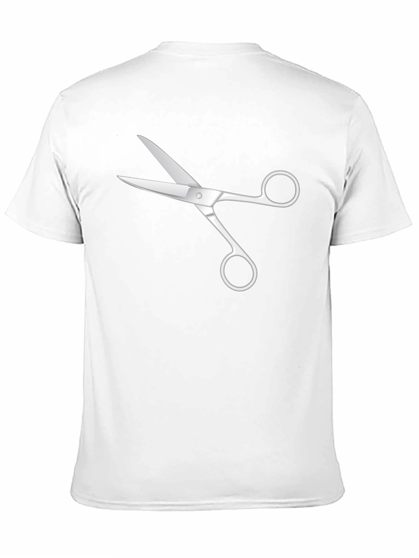 Scissors Graphic Tee - Black Cotton T-Shirt