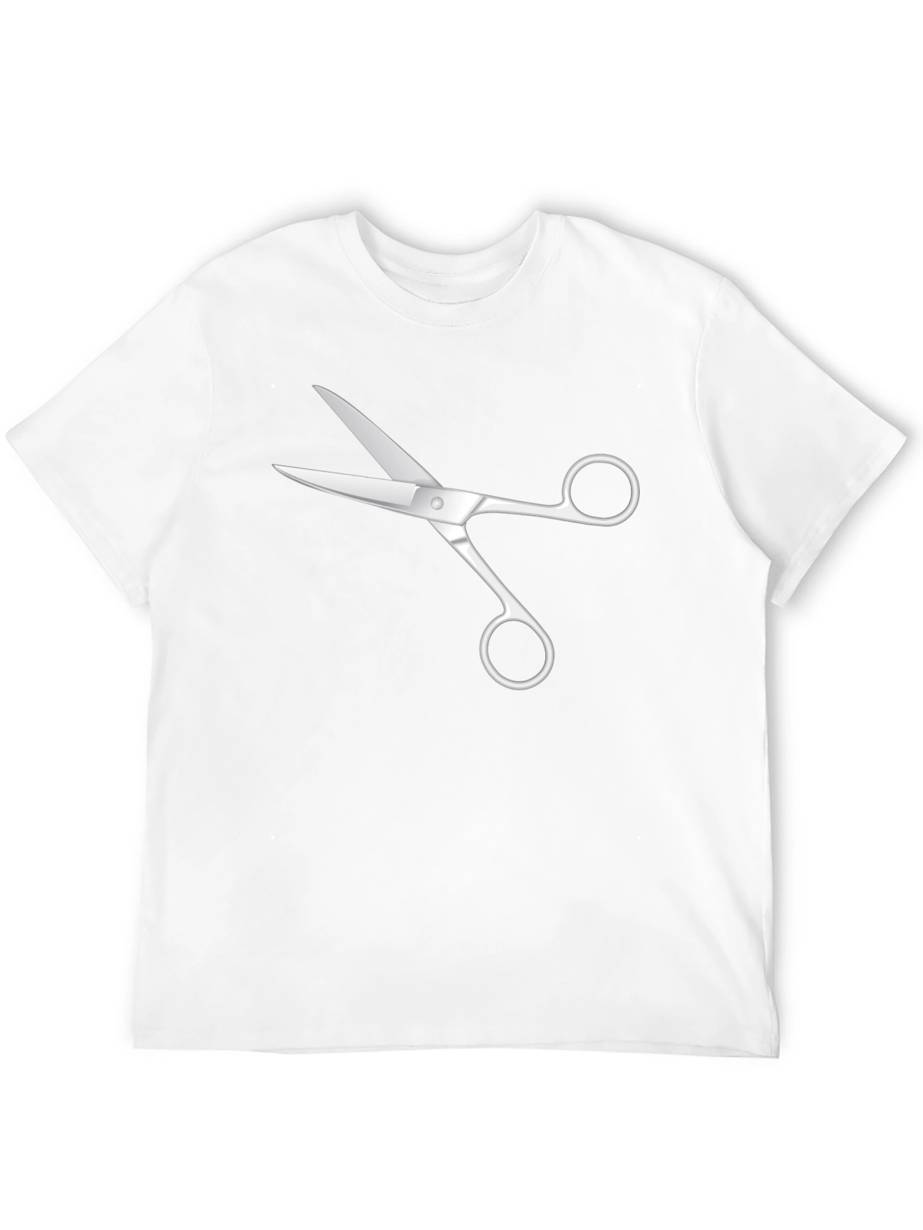 Scissors Graphic Tee - Black Cotton T-Shirt