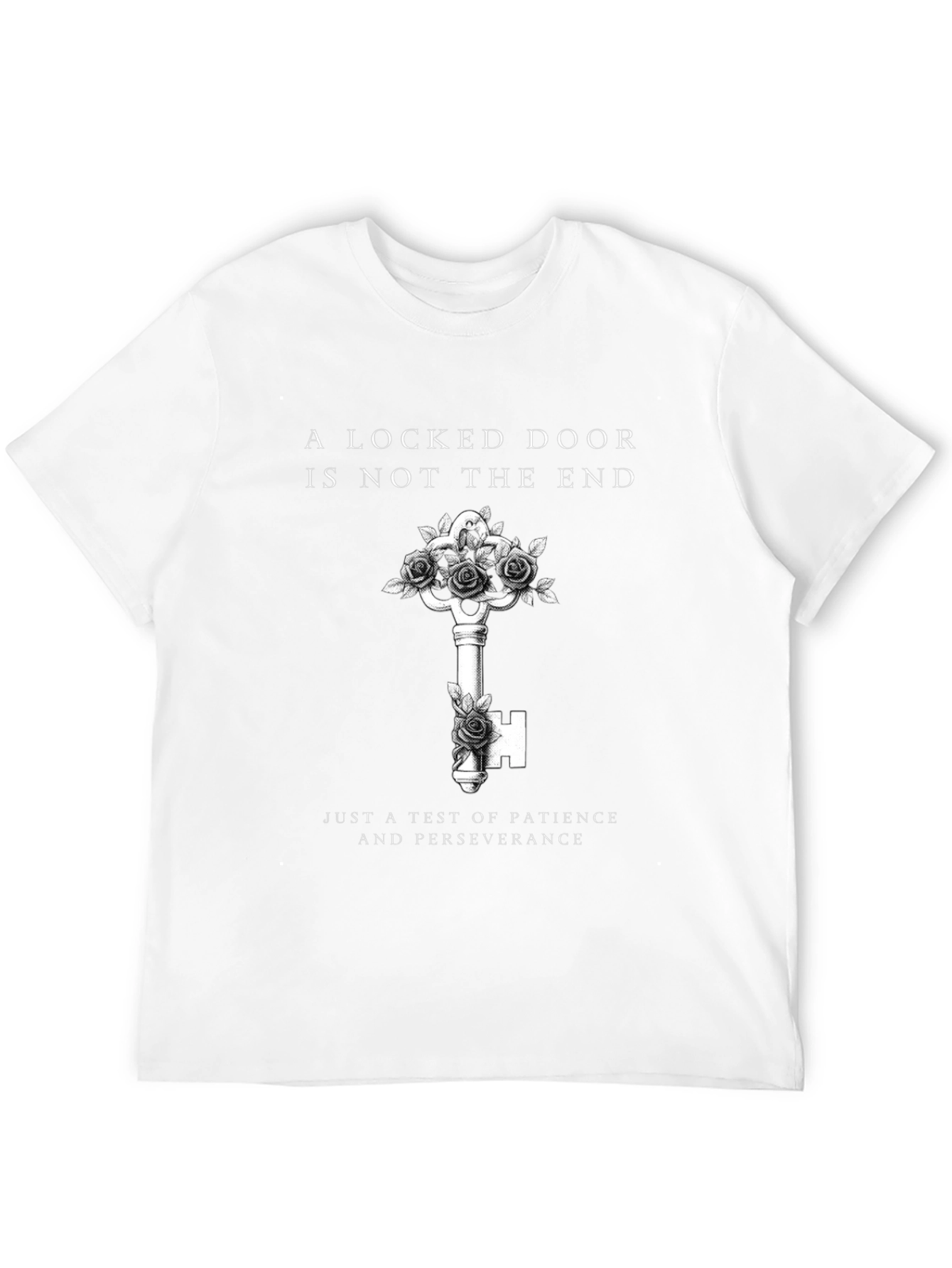 Locked Door Key Graphic Black Tee