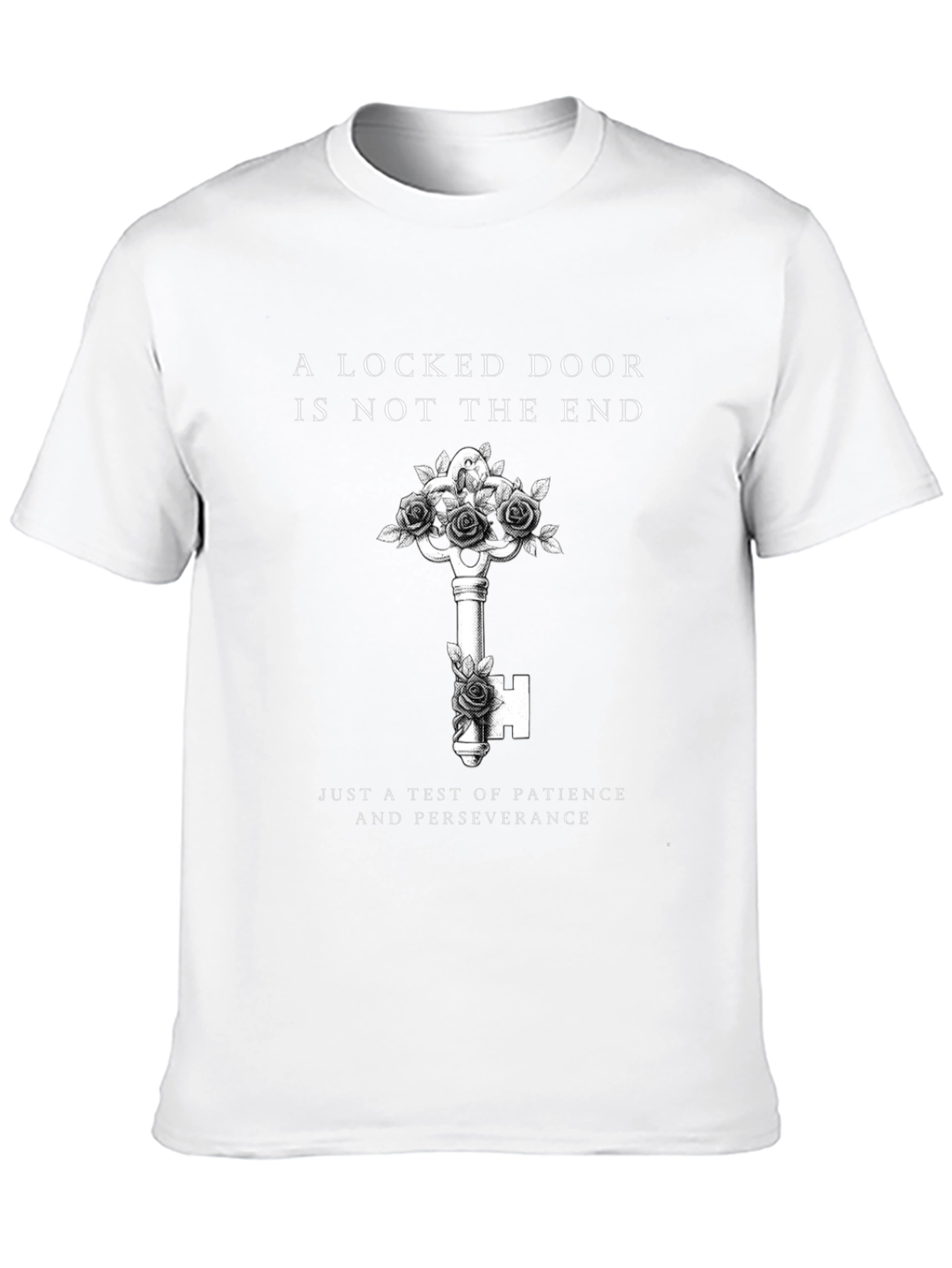 Locked Door Key Graphic Black Tee