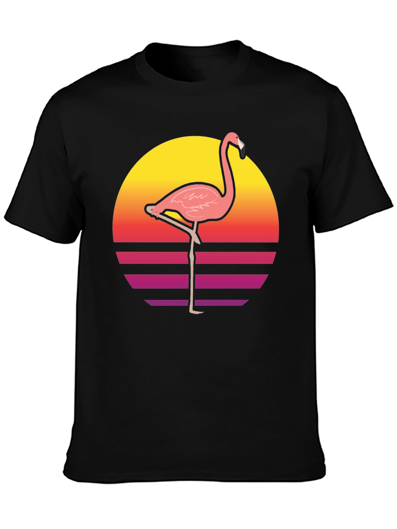 Retro Flamingo Graphic T-Shirt - Stylish and Unique