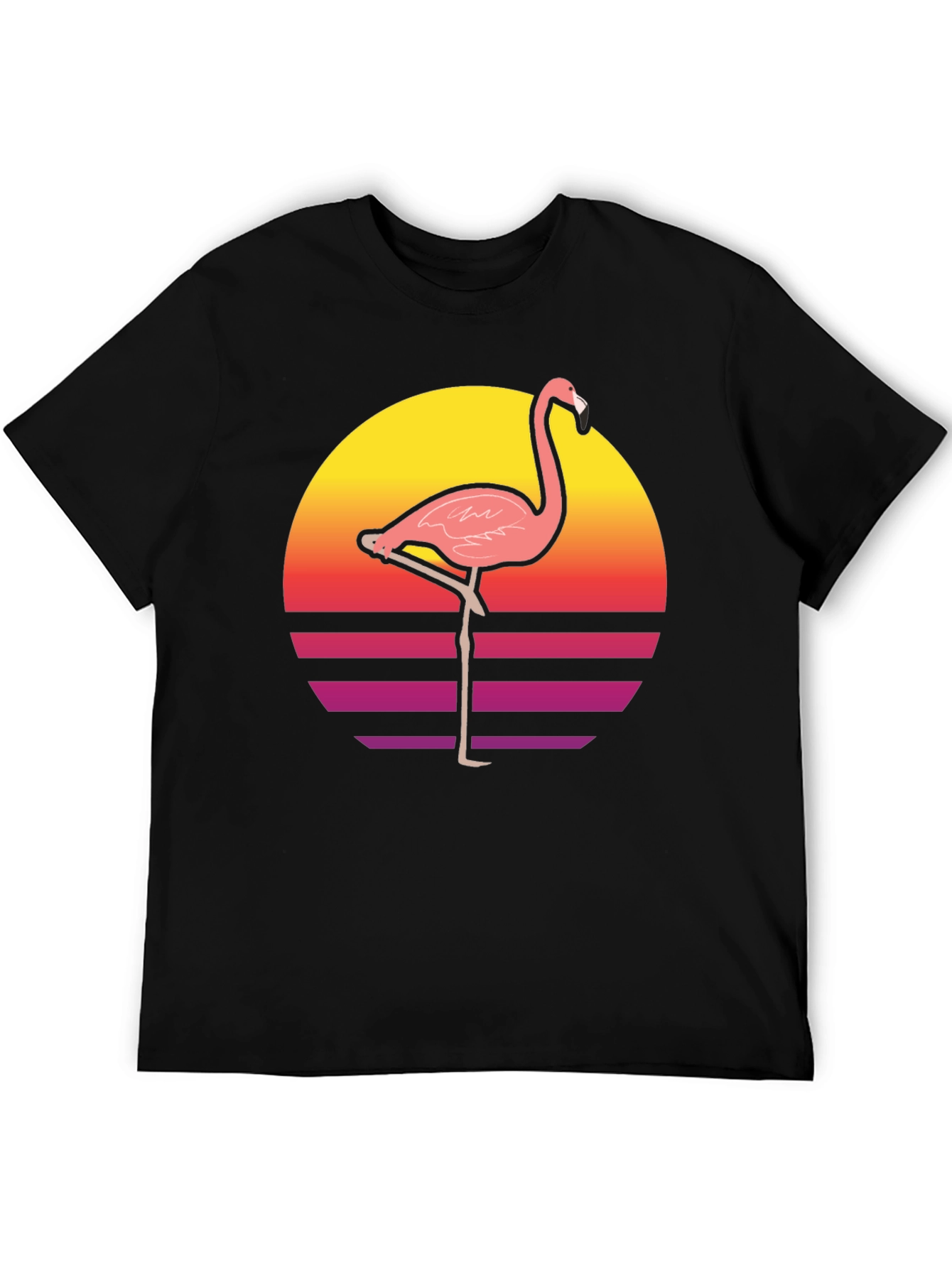 Retro Flamingo Graphic T-Shirt - Stylish and Unique