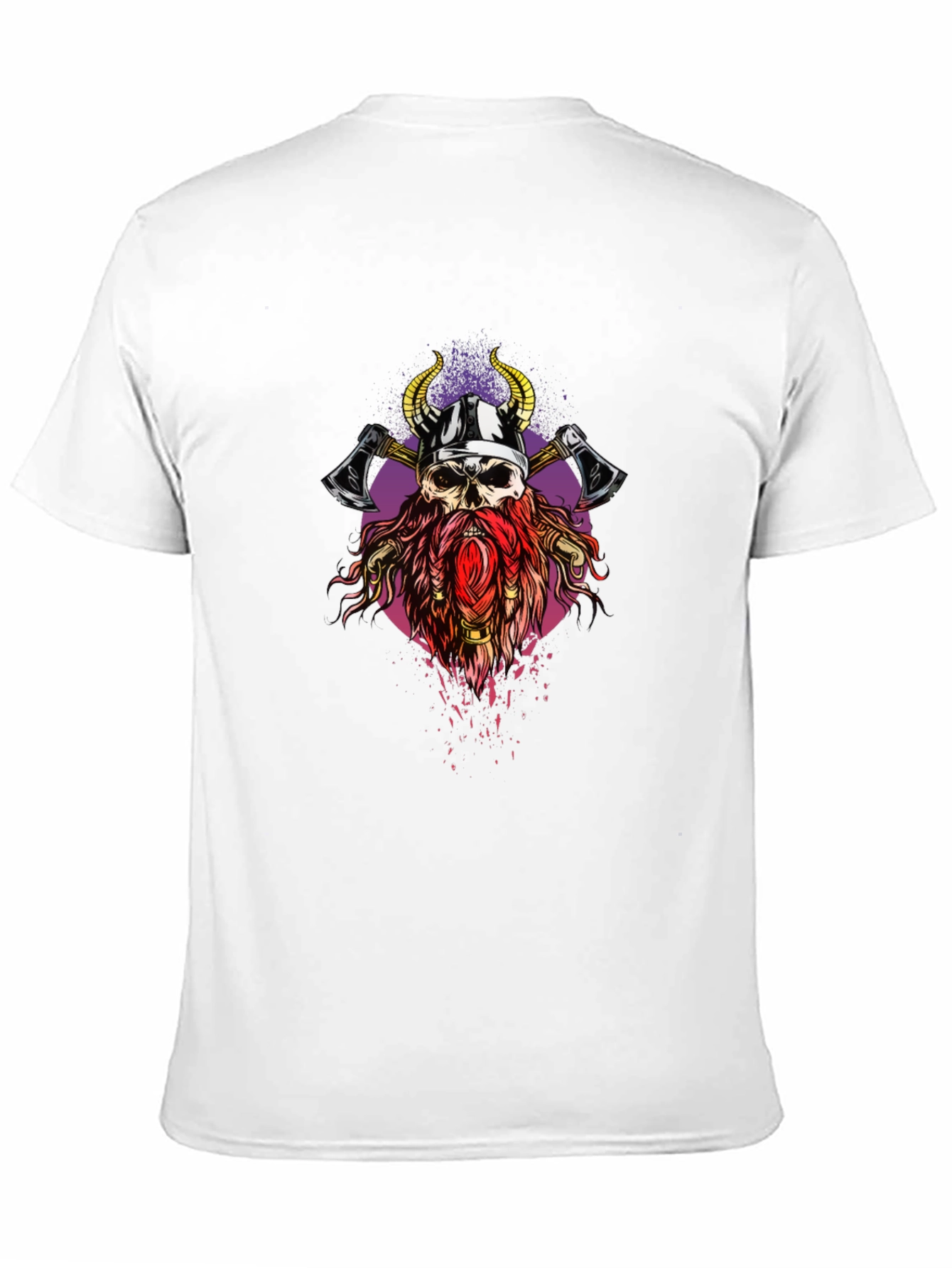 Viking Skull Graphic Tee - Black